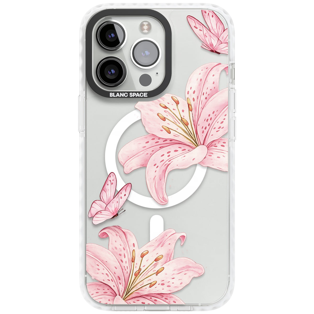 Lily Whisper iPhone 13 Pro / iPhone 13 Pro Max / iPhone 14 Pro / iPhone 14 Pro Max / iPhone 15 Pro / iPhone 15 Pro Max Impact Pro Clear Phone Case front