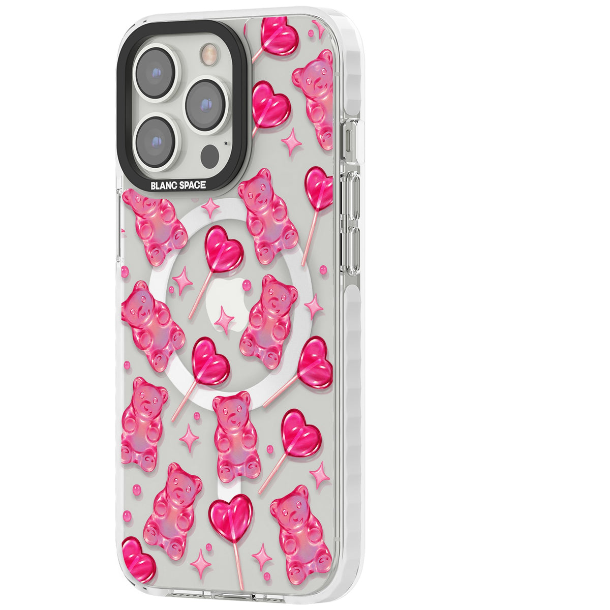 Pink Sugar iPhone 13 Pro / iPhone 13 Pro Max / iPhone 14 Pro / iPhone 14 Pro Max / iPhone 15 Pro / iPhone 15 Pro Max Impact Pro Clear Phone Case side