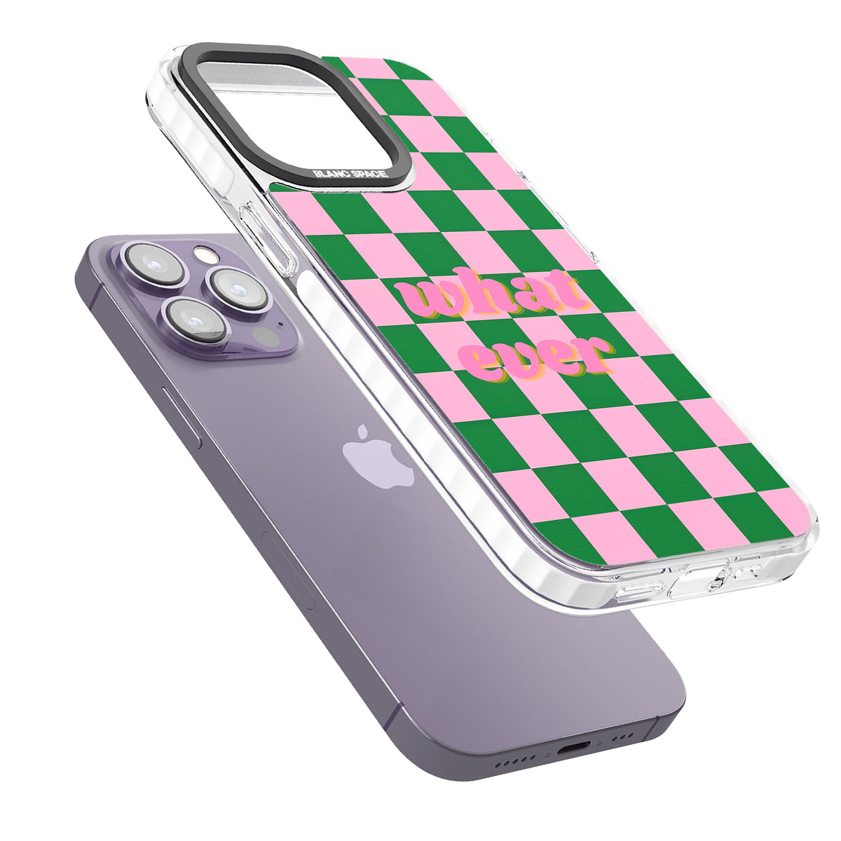 Whatever iPhone 13 Pro / iPhone 13 Pro Max / iPhone 14 Pro / iPhone 14 Pro Max / iPhone 15 Pro / iPhone 15 Pro Max Impact Pro Clear Phone Case angled