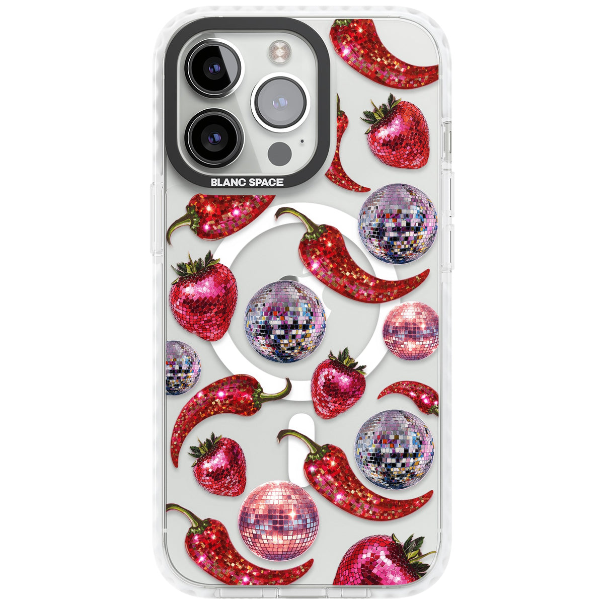 Spicy Disco iPhone 13 Pro / iPhone 13 Pro Max / iPhone 14 Pro / iPhone 14 Pro Max / iPhone 15 Pro / iPhone 15 Pro Max Impact Pro Clear Phone Case front