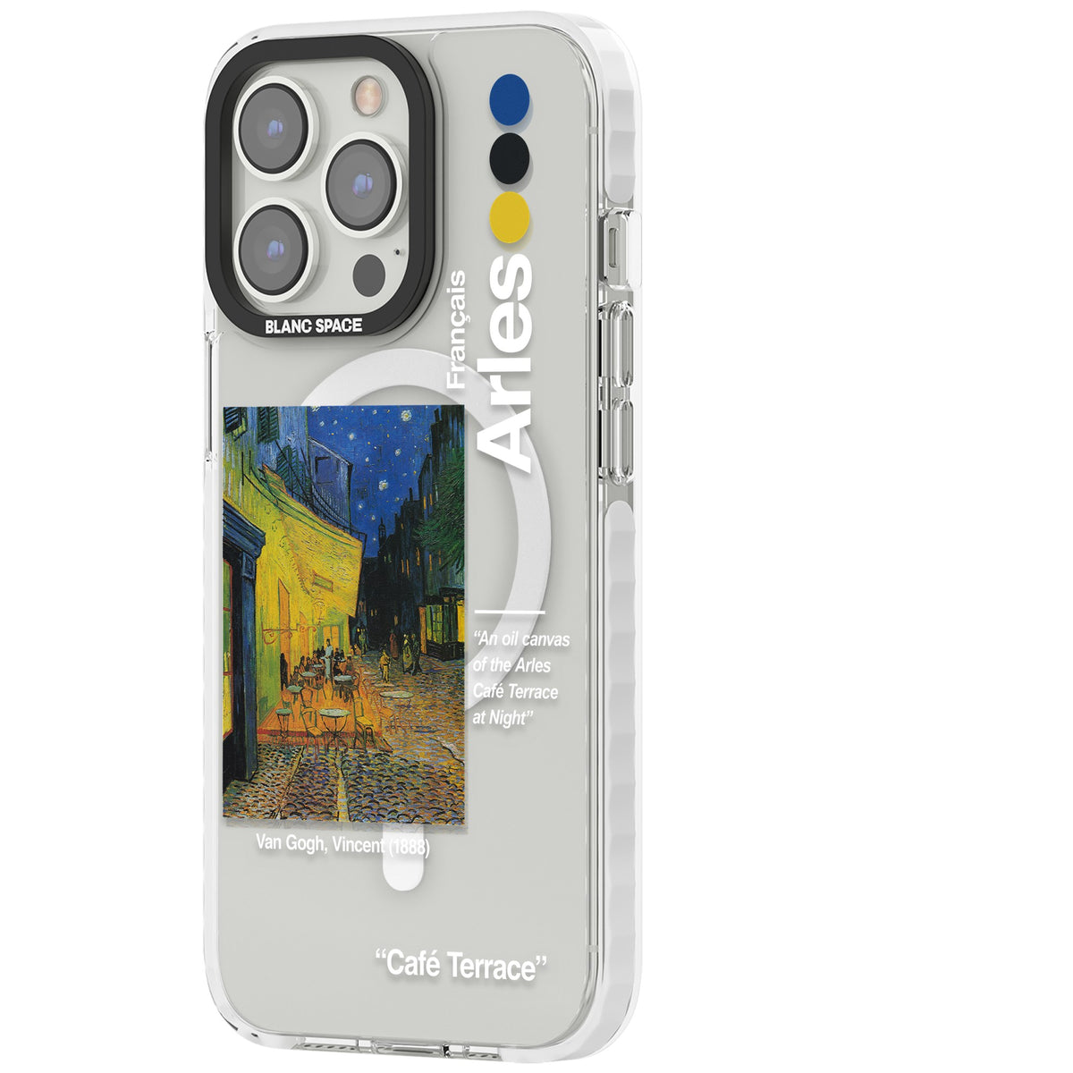 Cafe Terrace At Night iPhone 13 Pro / iPhone 13 Pro Max / iPhone 14 Pro / iPhone 14 Pro Max / iPhone 15 Pro / iPhone 15 Pro Max Impact Pro Clear Phone Case side