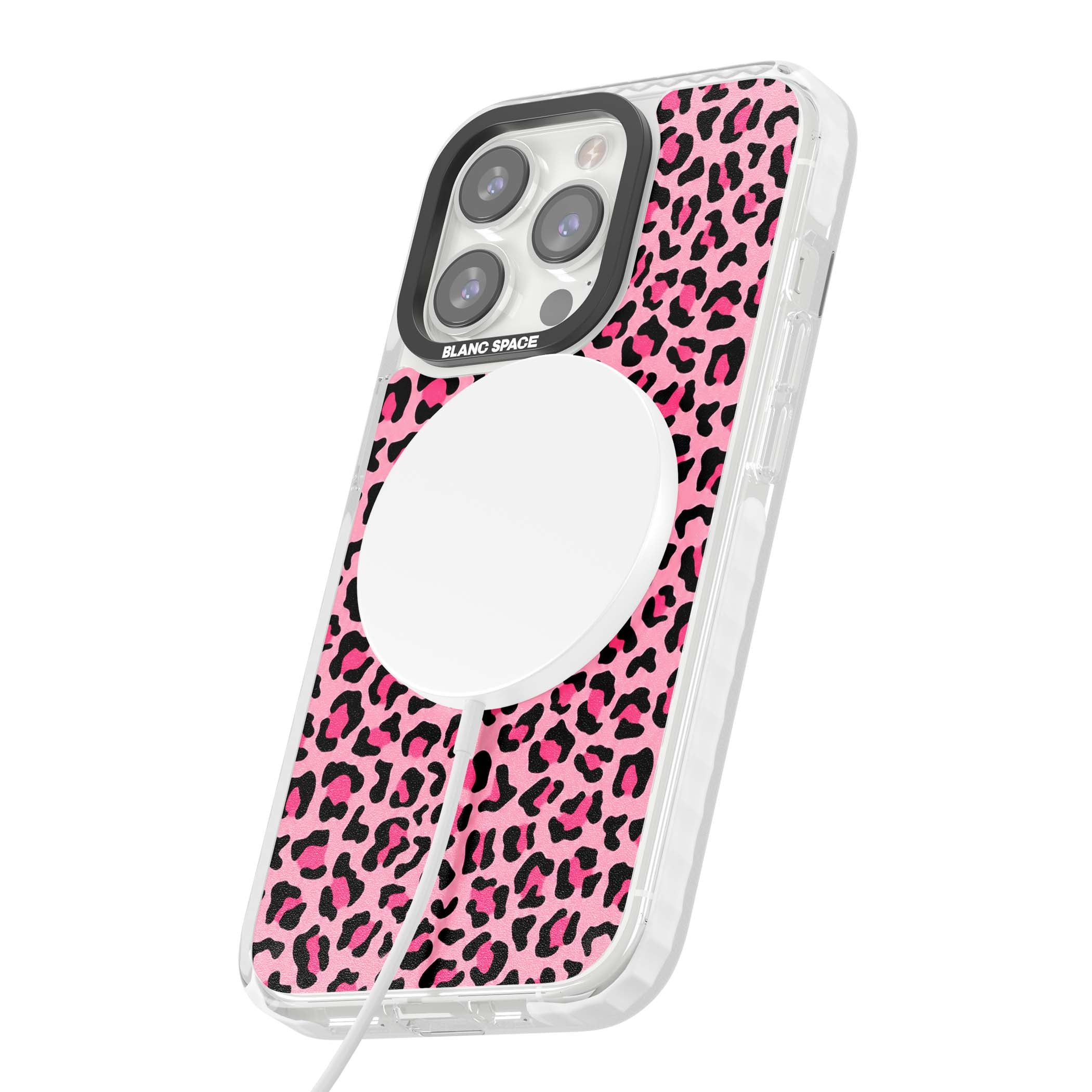Pink Leopard baddie iPhone case | Impact Magsafe case for iPhone 13 Pro, iPhone 14 Pro, iPhone 15 Pro