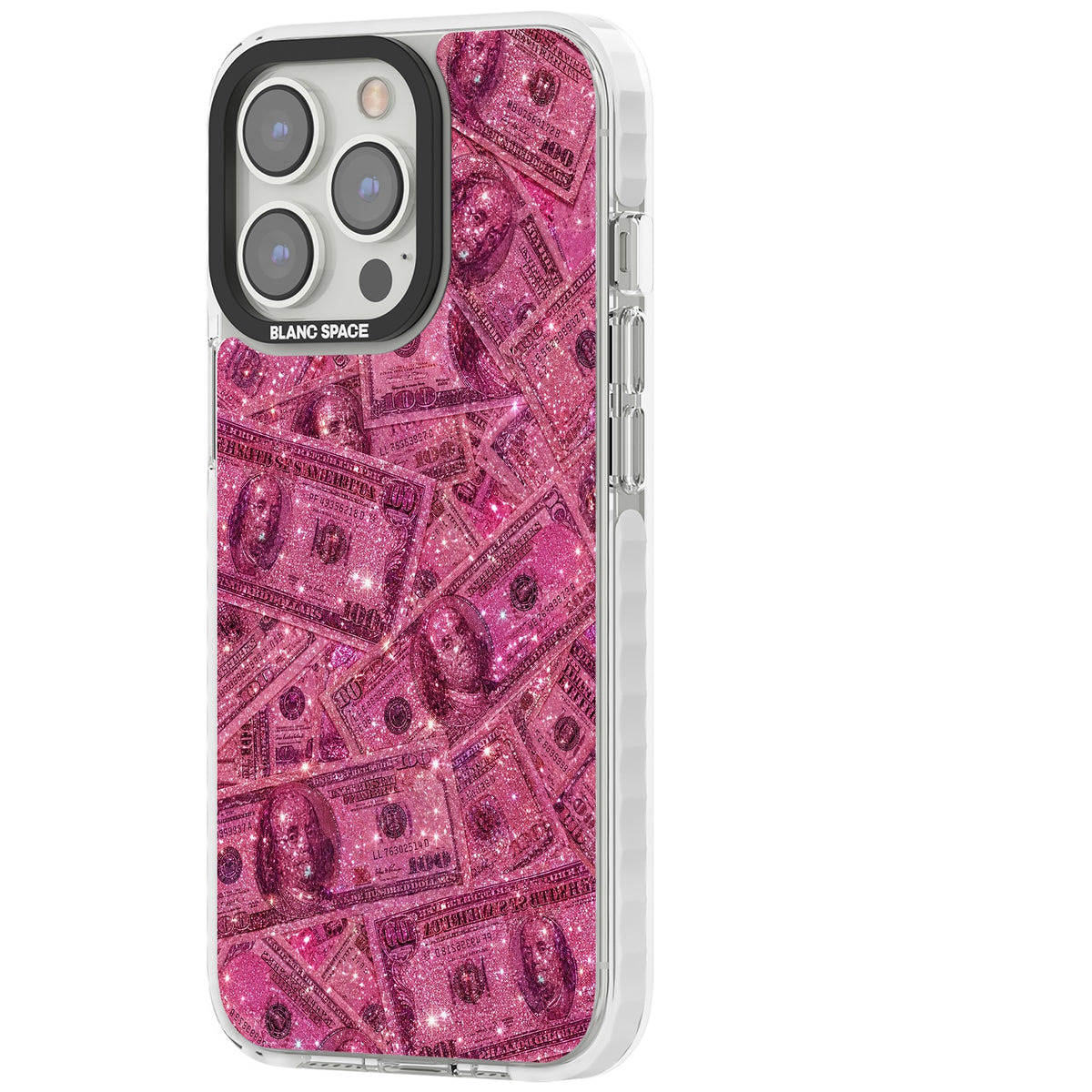 Glamorous iPhone 13 Pro / iPhone 13 Pro Max / iPhone 14 Pro / iPhone 14 Pro Max / iPhone 15 Pro / iPhone 15 Pro Max Impact Pro Clear Phone Case side