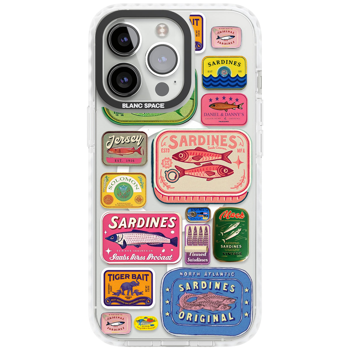 Coastal Sardines iPhone 13 Pro / iPhone 13 Pro Max / iPhone 14 Pro / iPhone 14 Pro Max / iPhone 15 Pro / iPhone 15 Pro Max Impact Pro Clear Phone Case front