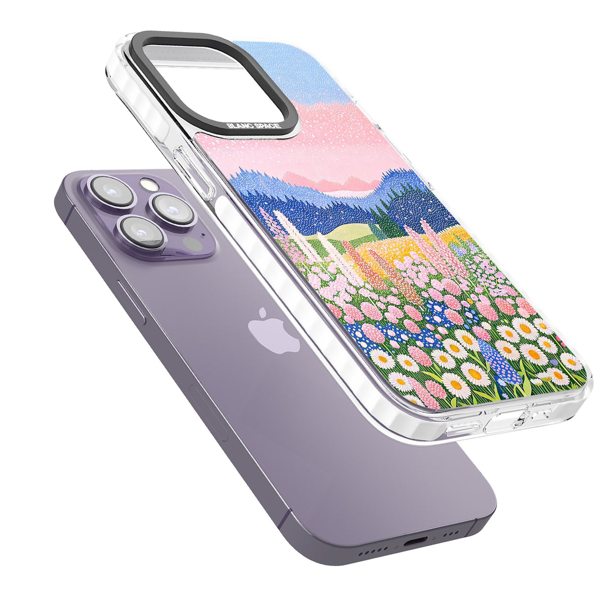 Valley Horizon iPhone 13 Pro / iPhone 13 Pro Max / iPhone 14 Pro / iPhone 14 Pro Max / iPhone 15 Pro / iPhone 15 Pro Max Impact Pro Clear Phone Case angled