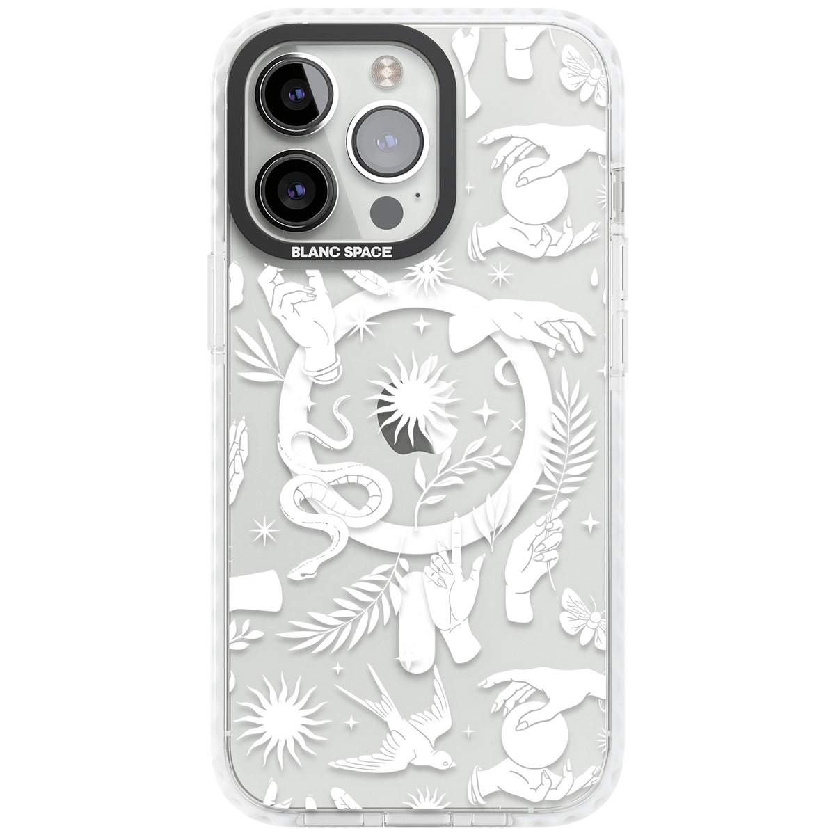 Mystic Magic (White) iPhone 13 Pro / iPhone 13 Pro Max / iPhone 14 Pro / iPhone 14 Pro Max / iPhone 15 Pro / iPhone 15 Pro Max Impact Pro Clear Phone Case front