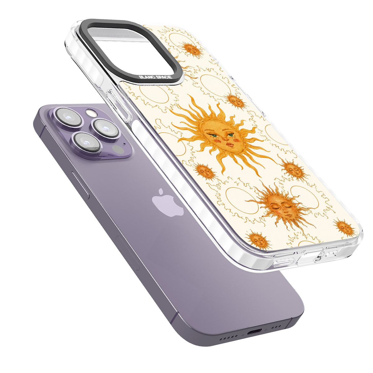 Solstice Muse iPhone 13 Pro / iPhone 13 Pro Max / iPhone 14 Pro / iPhone 14 Pro Max / iPhone 15 Pro / iPhone 15 Pro Max Impact Pro Clear Phone Case angled