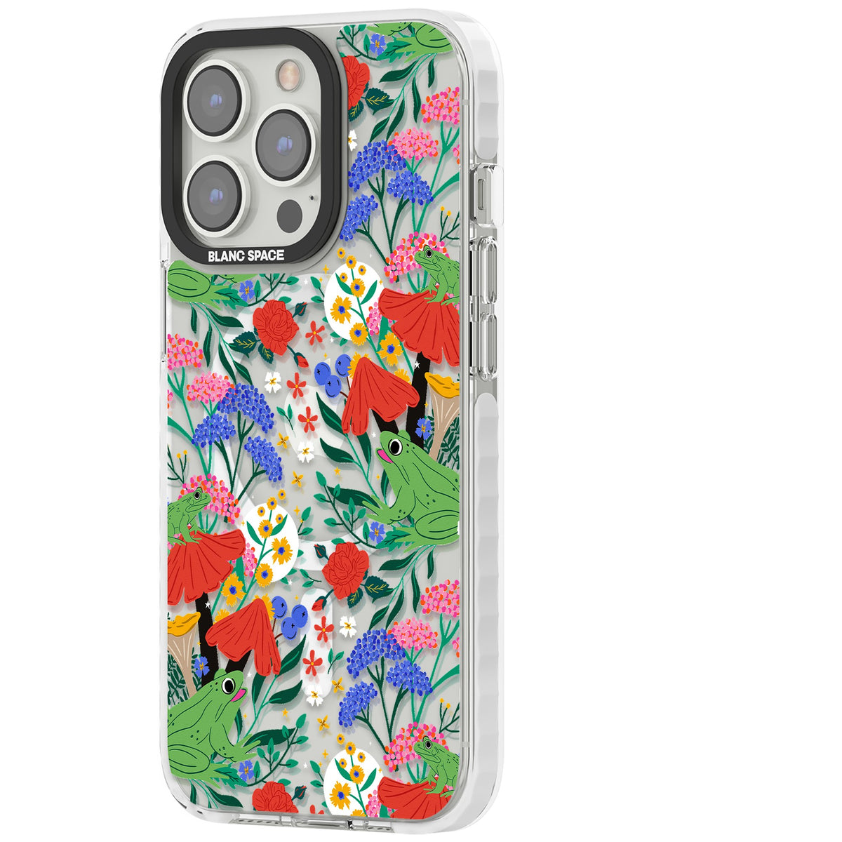 Tropical iPhone 13 Pro / iPhone 13 Pro Max / iPhone 14 Pro / iPhone 14 Pro Max / iPhone 15 Pro / iPhone 15 Pro Max Impact Pro Clear Phone Case side