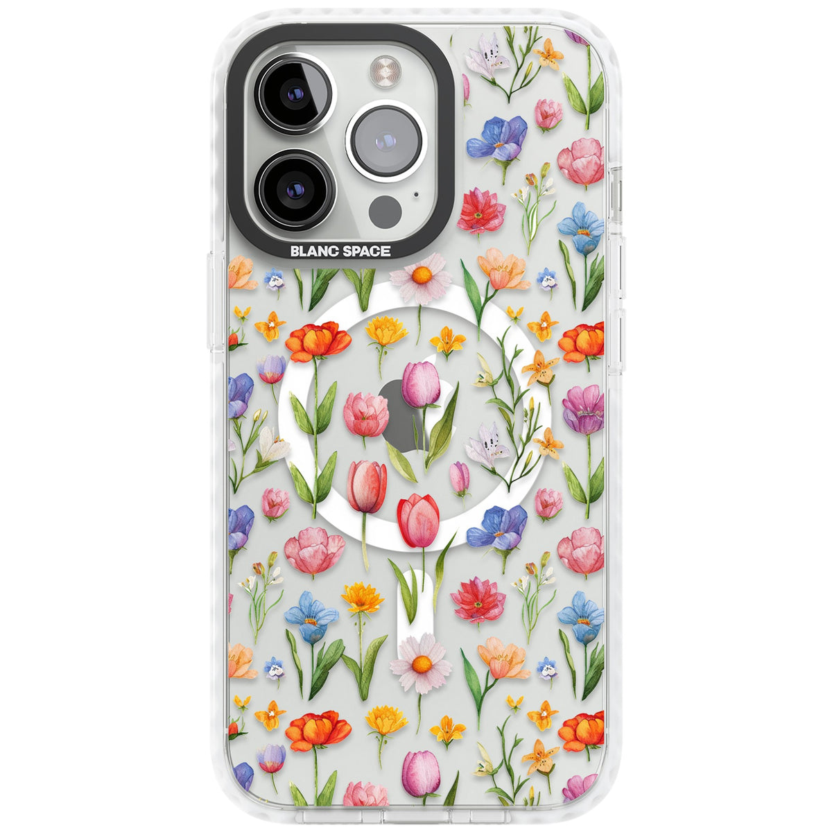 Small Flower Mix iPhone 13 Pro / iPhone 13 Pro Max / iPhone 14 Pro / iPhone 14 Pro Max / iPhone 15 Pro / iPhone 15 Pro Max Impact Pro Clear Phone Case front