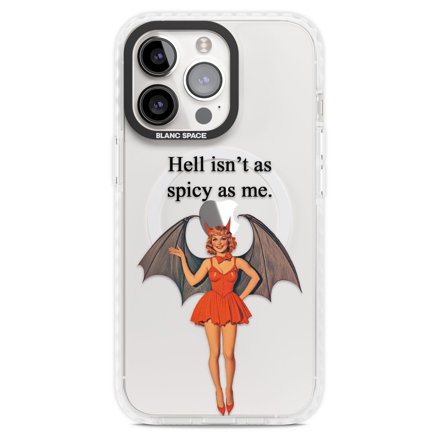 Hell Isn't As Spicy As Me Magsafe Impact Phone Case for iPhone 13 Pro, iPhone 14 Pro, iPhone 15 Pro