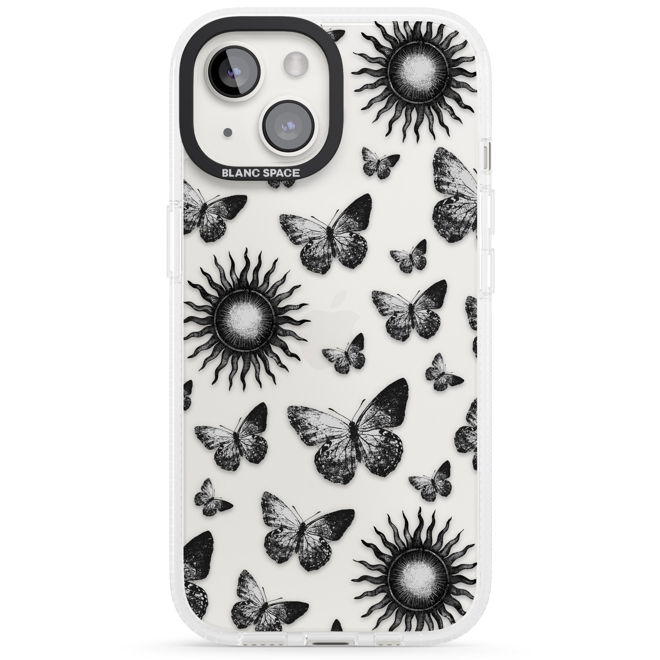Butterflies & Suns iPhone 15 / 14 / 13 Clear Case Impact Air - Blanc Space