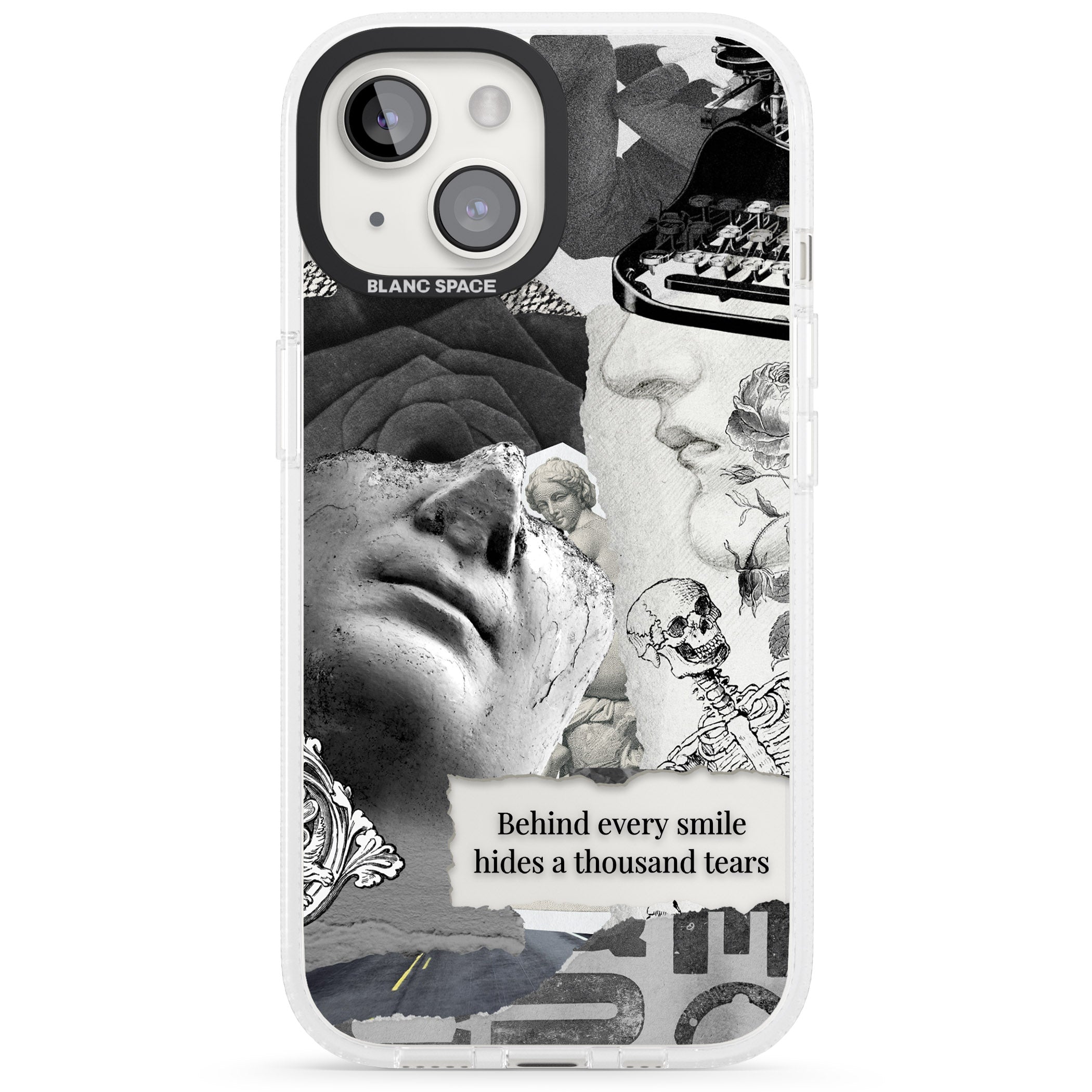 Behind Every Smile iPhone 15 / 14 / 13 Clear Case Impact Air - Blanc Space