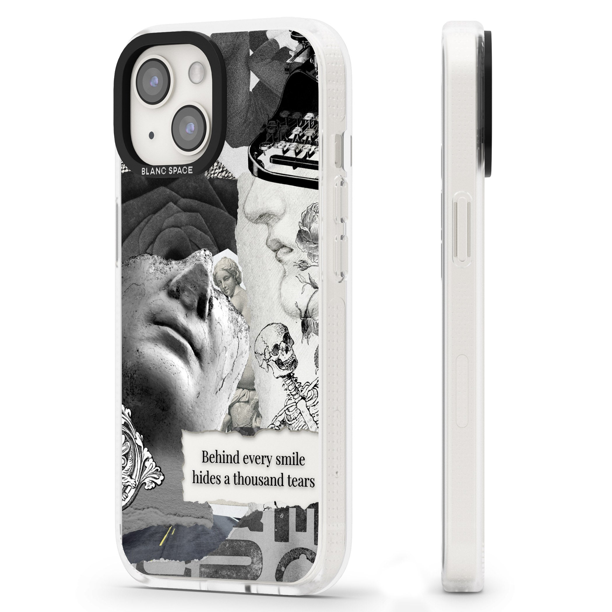Behind Every Smile iPhone 15 / 14 / 13 Clear Case Impact Air - Blanc Space