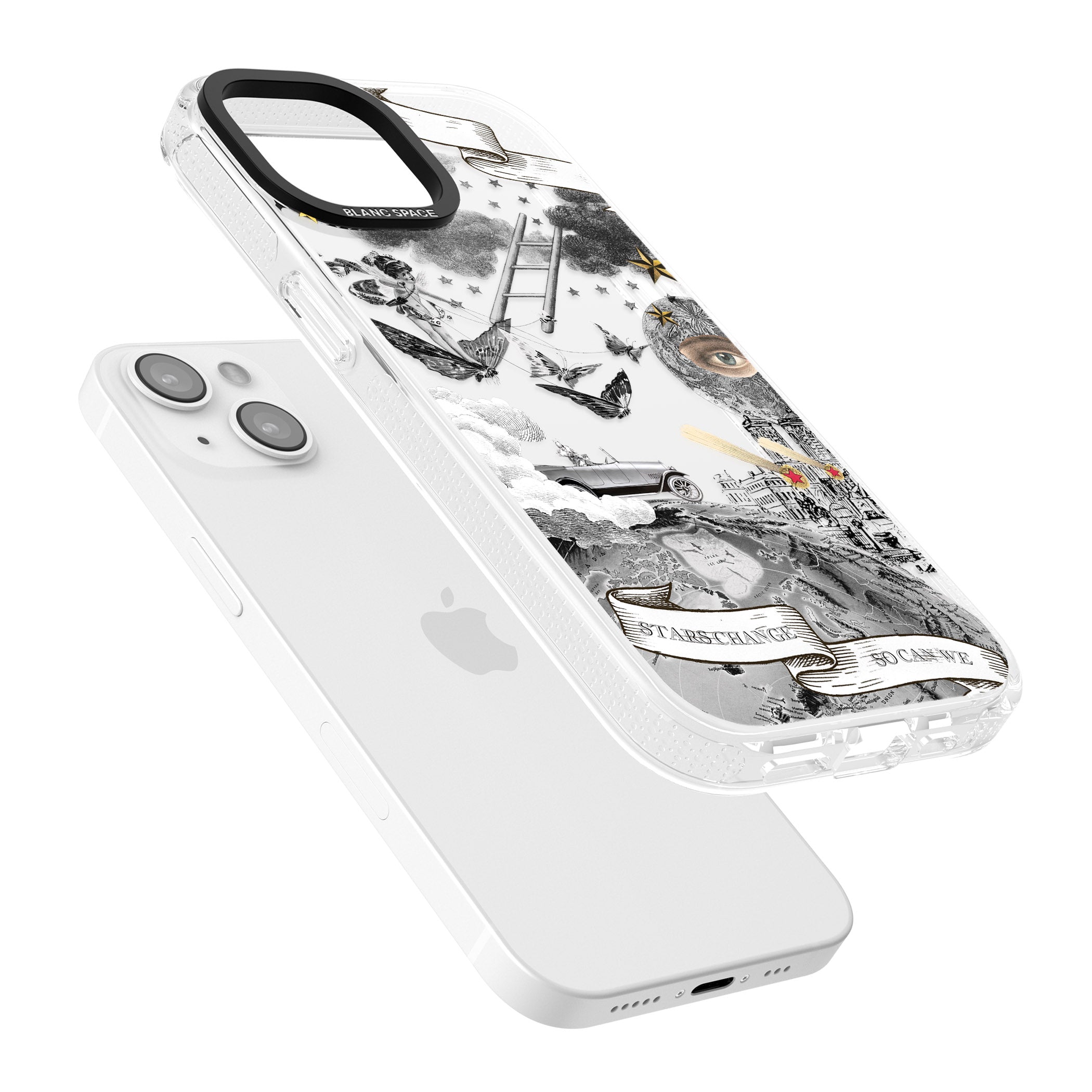 Stars Change, So Can We iPhone 15 / 14 / 13 Clear Case Impact Air - Blanc Space
