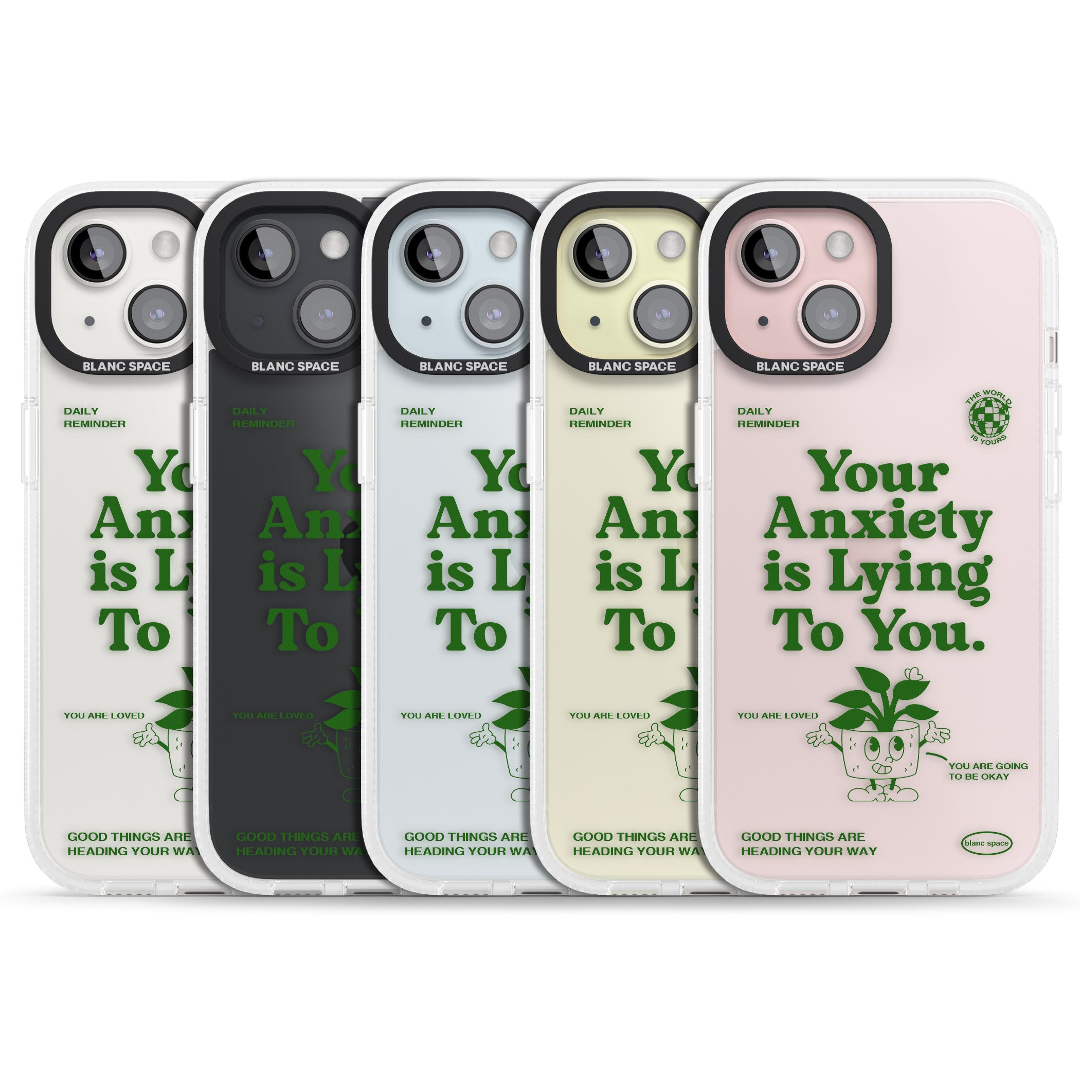 Your Anxiety Is Lying To You iPhone 15 / 14 / 13 Clear Case Impact Air - Blanc Space