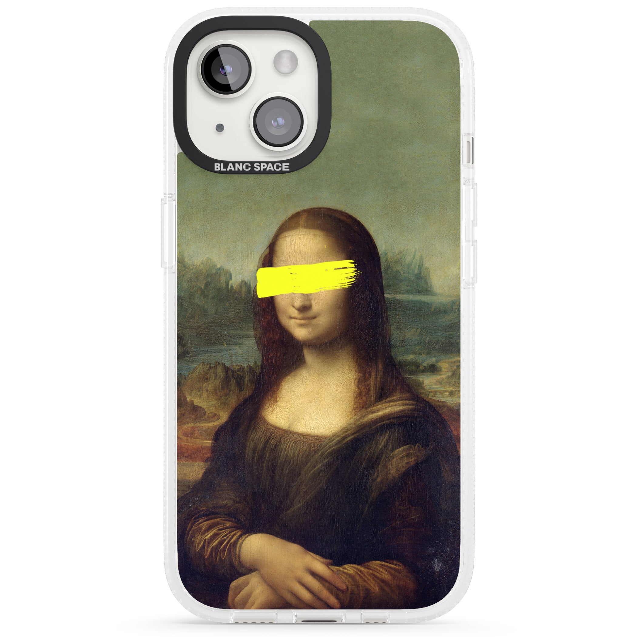 VANDALED MONA LISA iPhone 15 / 14 / 13 Clear Case Impact Air - Blanc Space