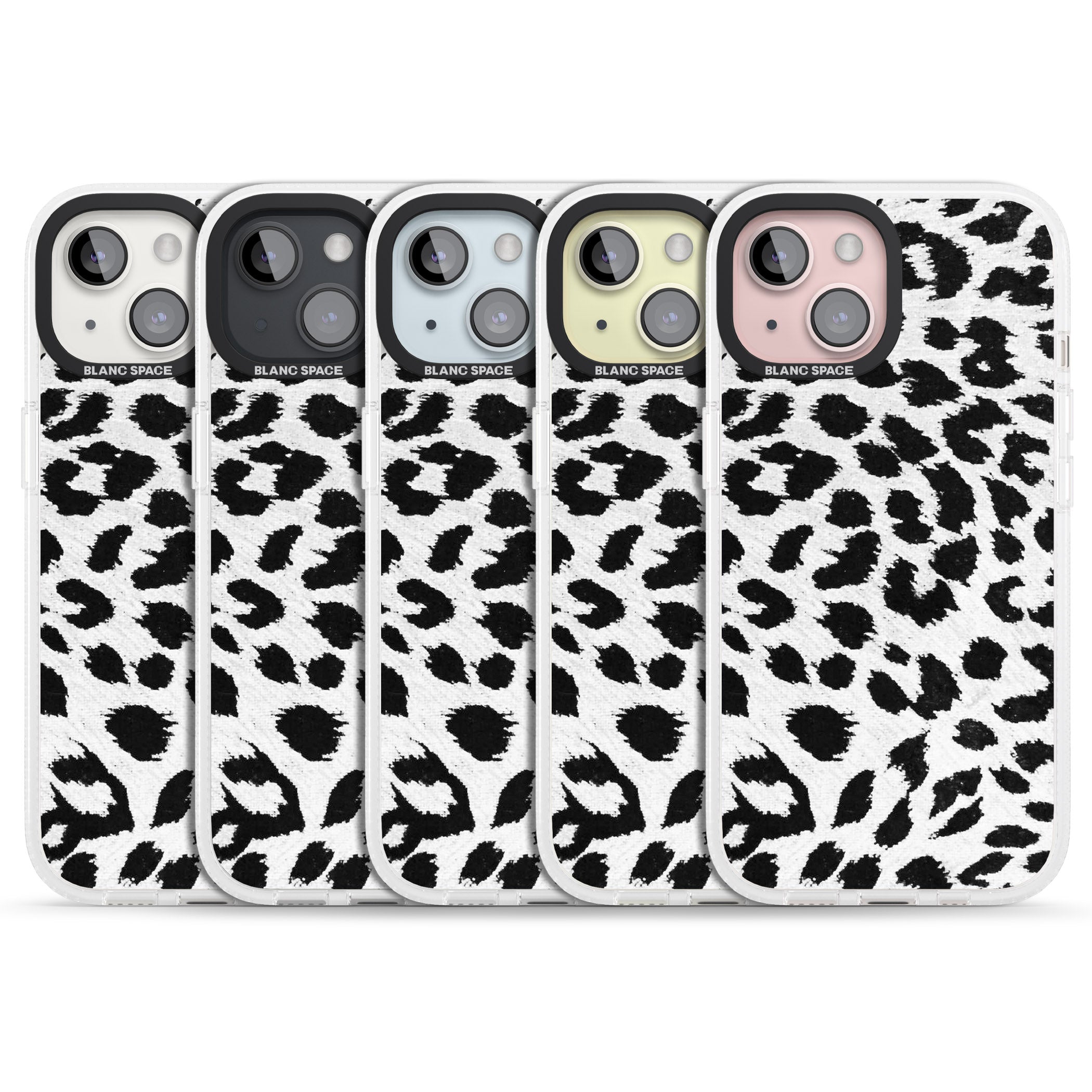 Rar Leopard Print White iPhone 15 / 14 / 13 Clear Case Impact Air - Blanc Space