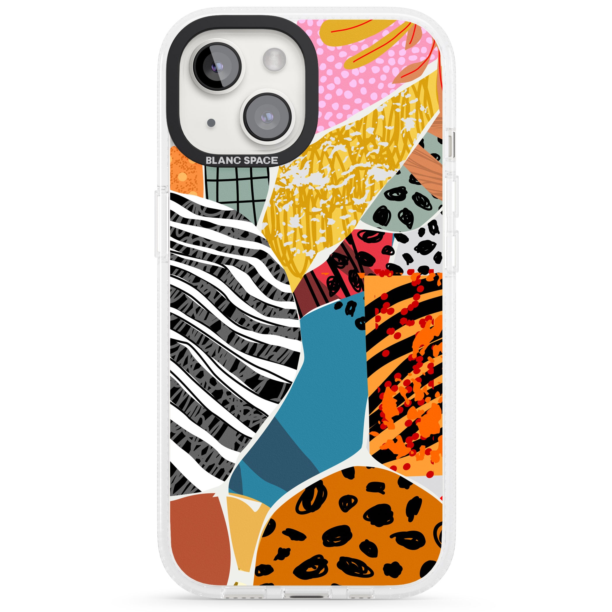 Print Passion iPhone 15 / 14 / 13 Clear Case Impact Air - Blanc Space