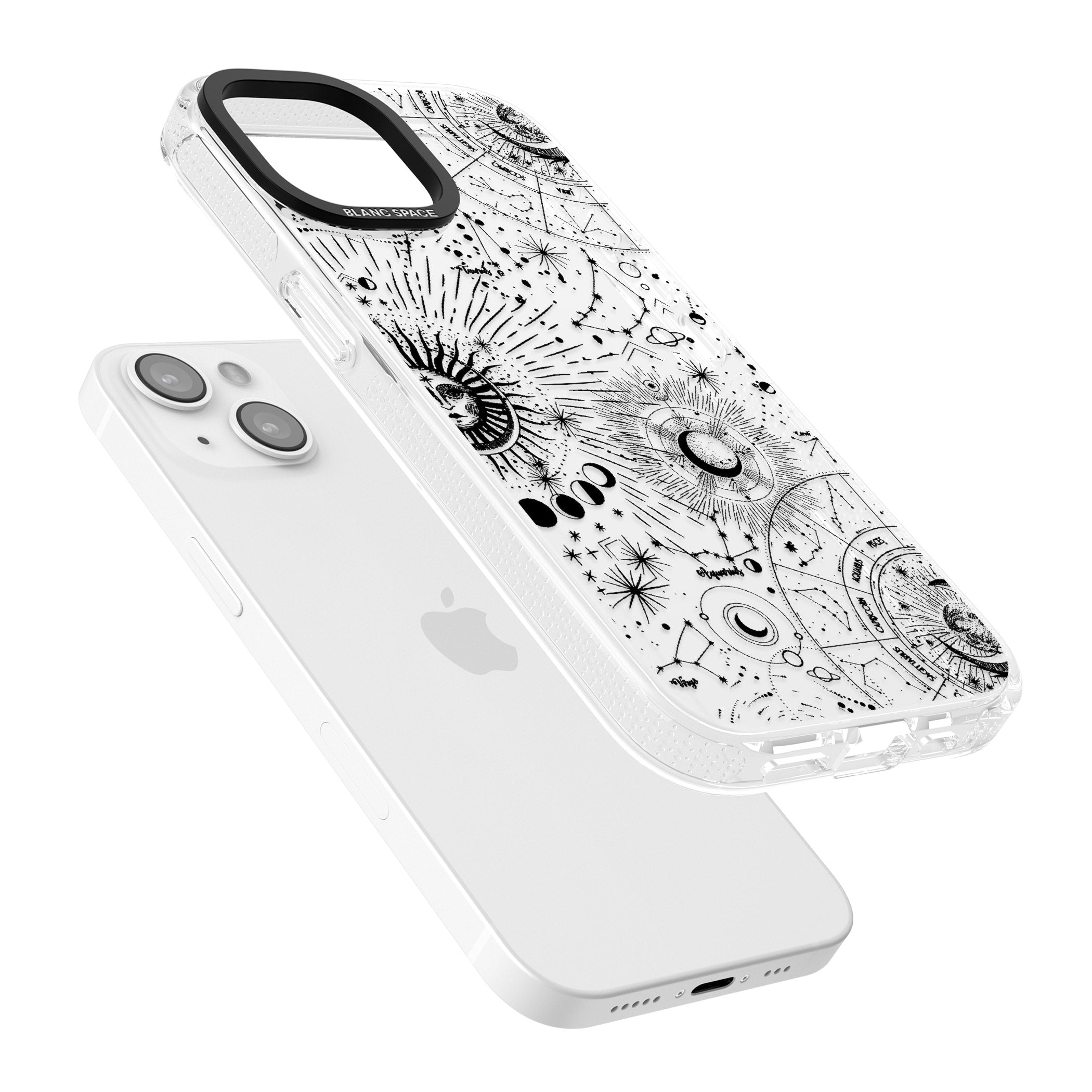 Suns & Constellations Astrological iPhone 15 / 14 / 13 Clear Case Impact Air - Blanc Space