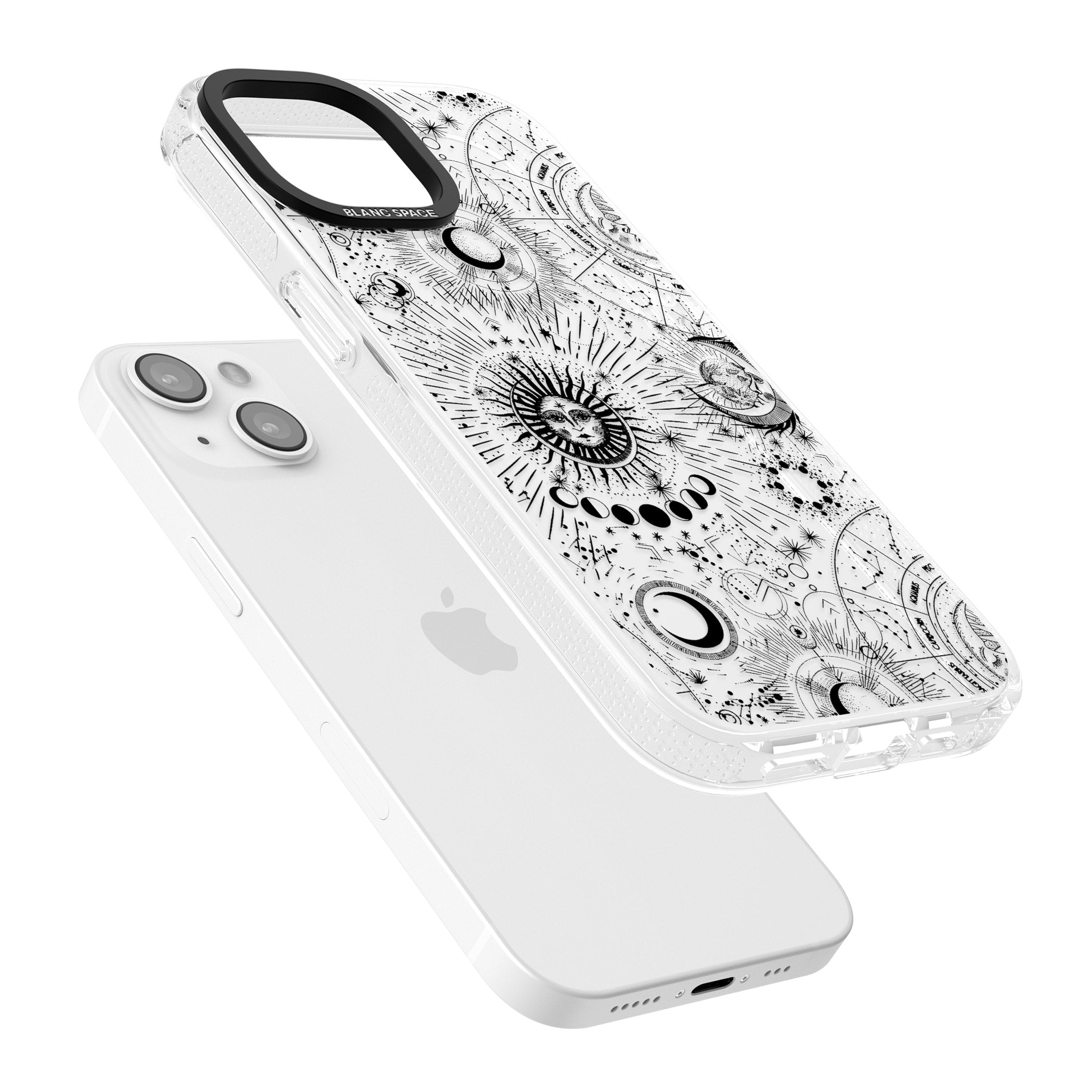 Transparent Suns & Zodiac Charts iPhone 15 / 14 / 13 Clear Case Impact Air - Blanc Space