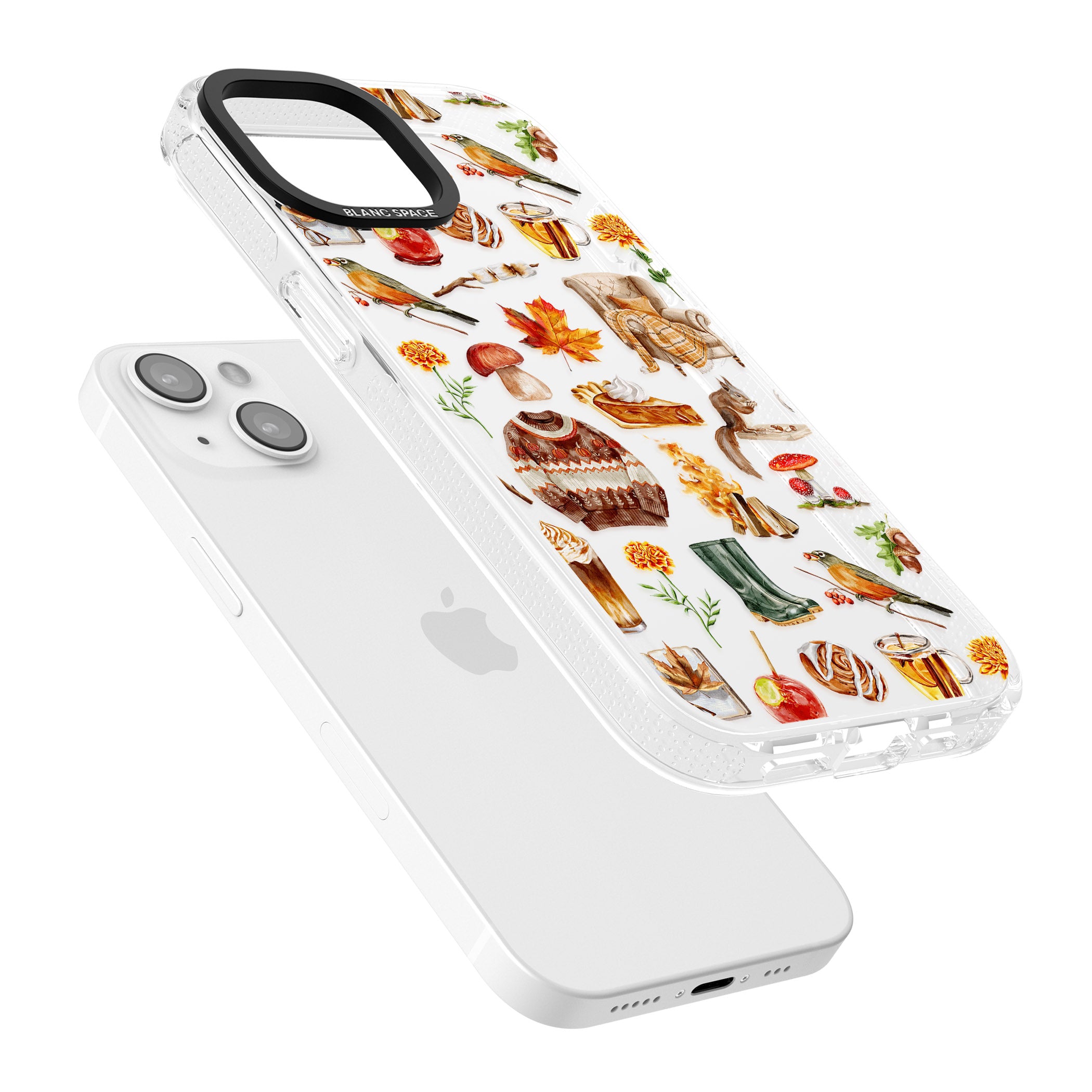 Cozy Autumn Aesthetic iPhone 15 / 14 / 13 Clear Case Impact Air - Blanc Space