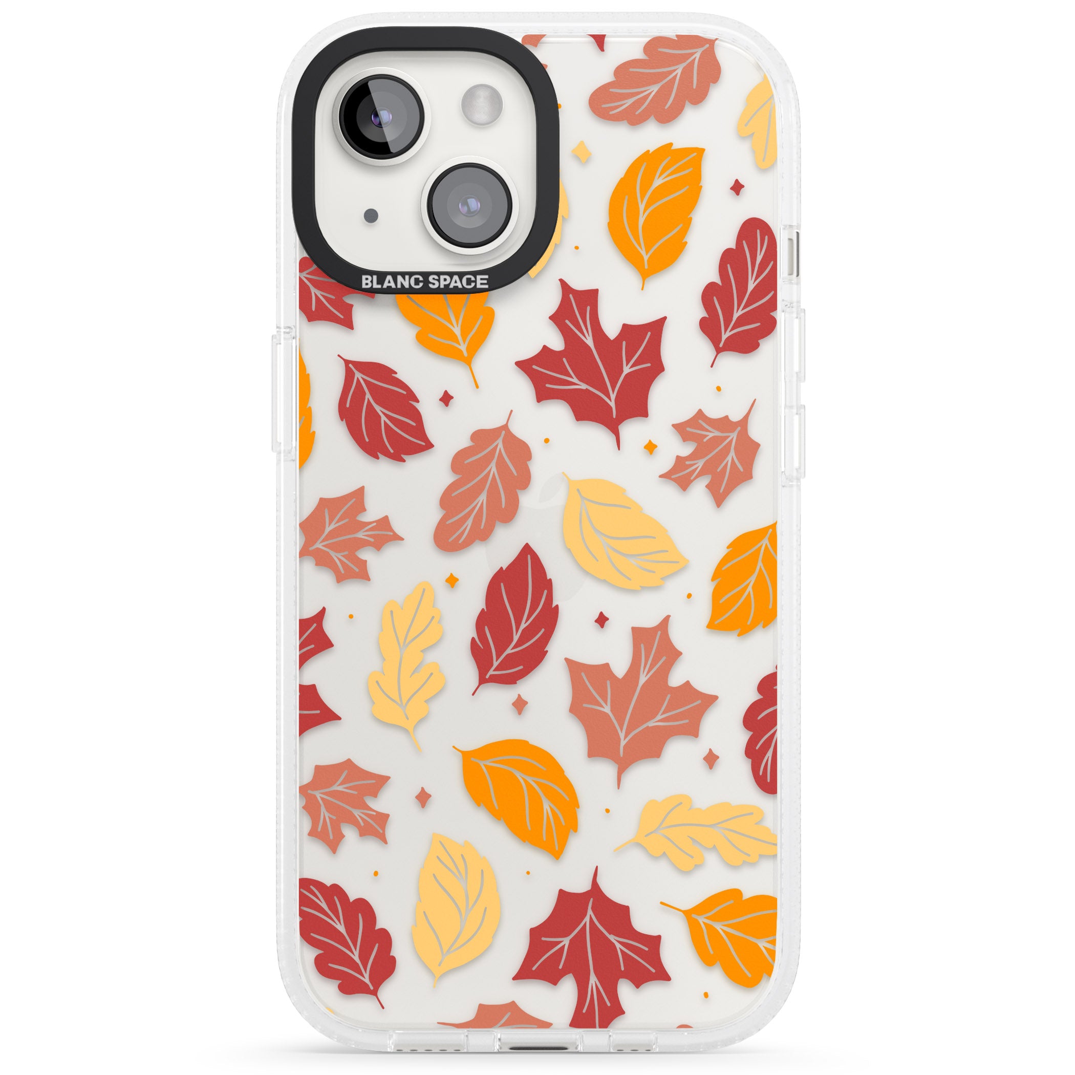 Autumn Leaves iPhone 15 / 14 / 13 Clear Case Impact Air - Blanc Space