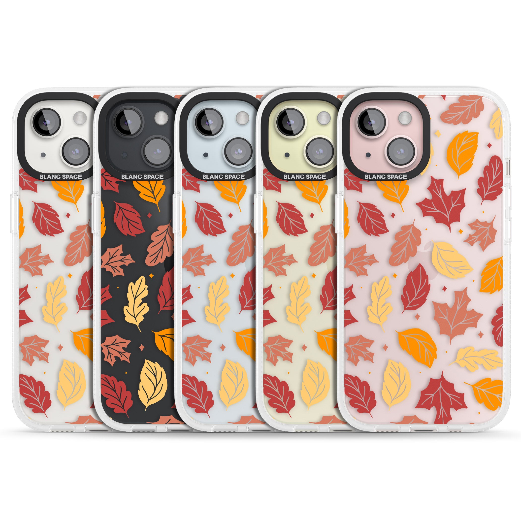 Autumn Leaves iPhone 15 / 14 / 13 Clear Case Impact Air - Blanc Space