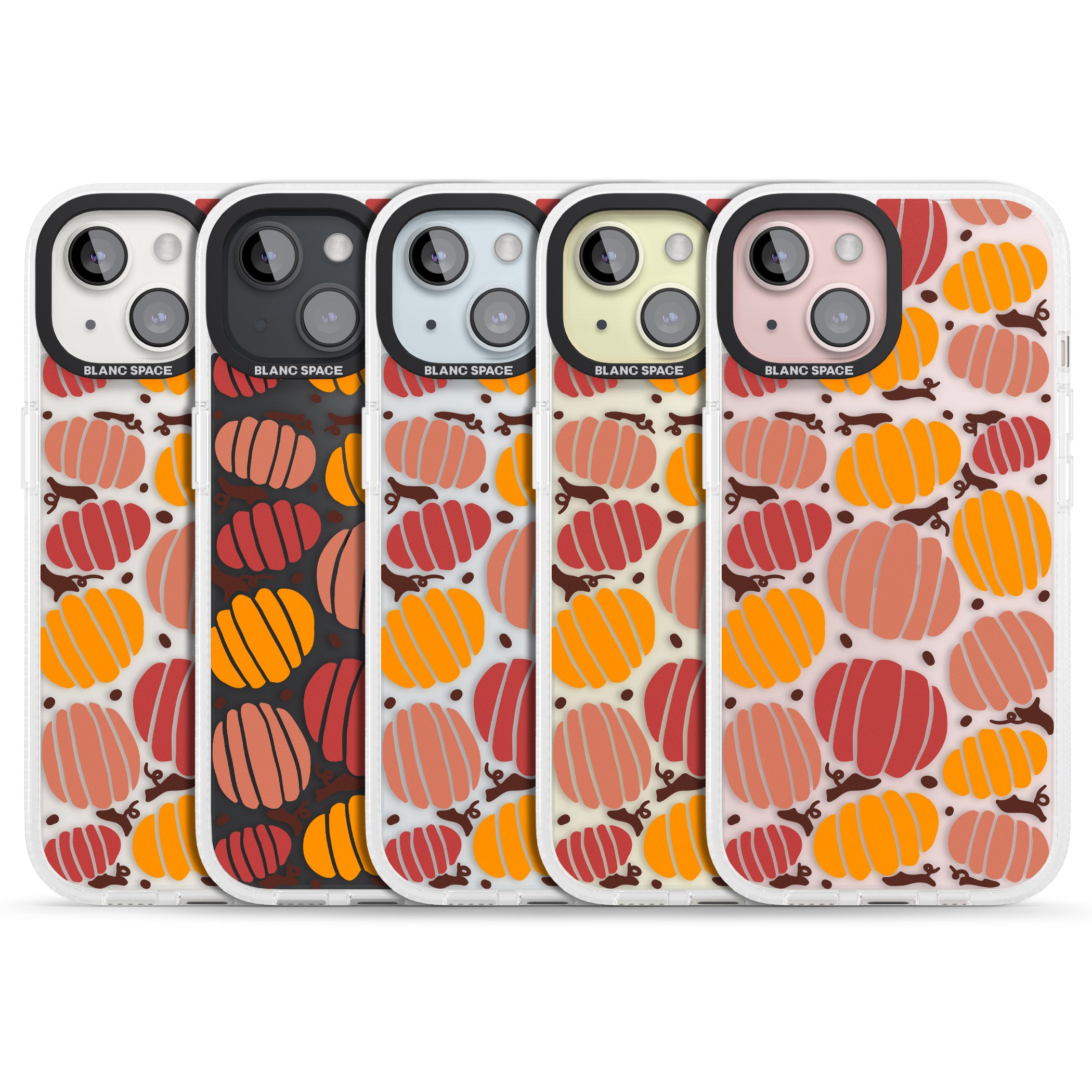 Autumn Pumpkin Patch iPhone 15 / 14 / 13 Clear Case Impact Air - Blanc Space