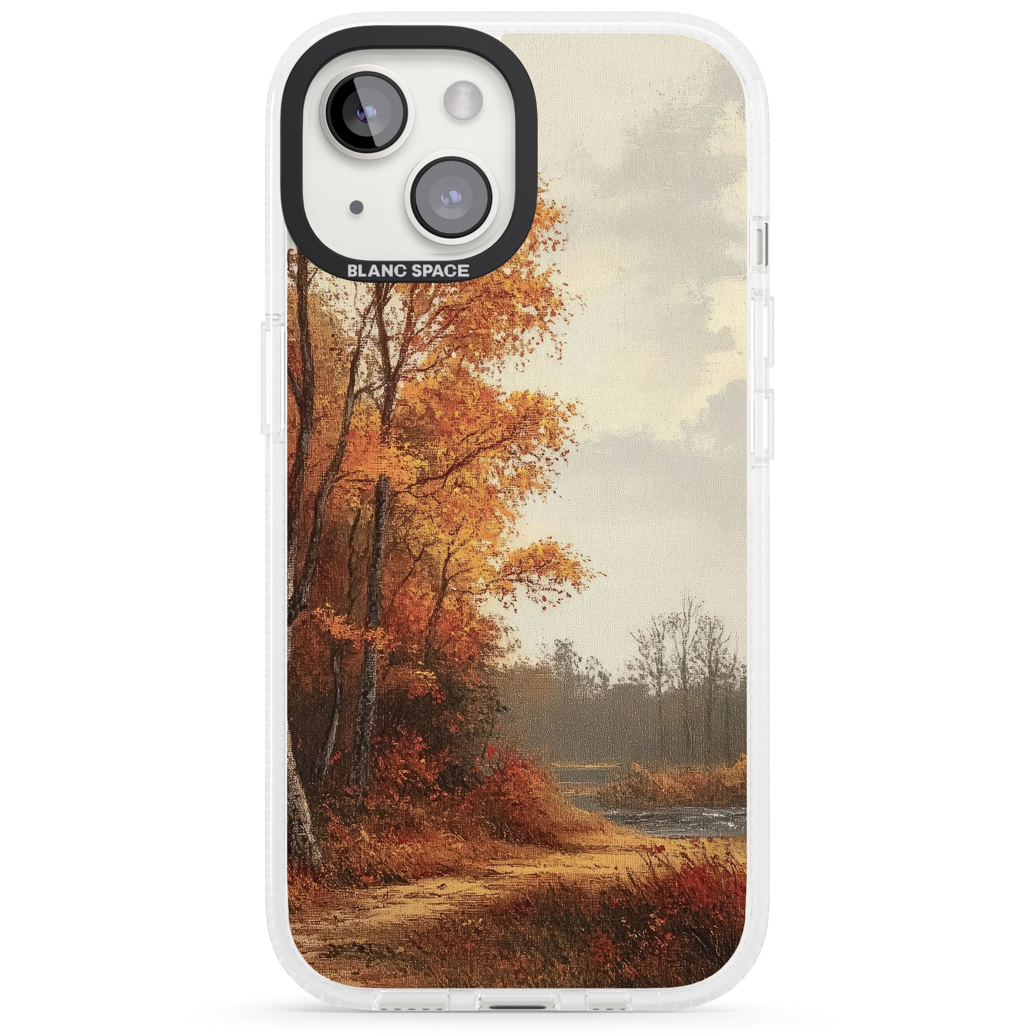 Vintage Autumn Oil Painting iPhone 15 / 14 / 13 Clear Case Impact Air - Blanc Space