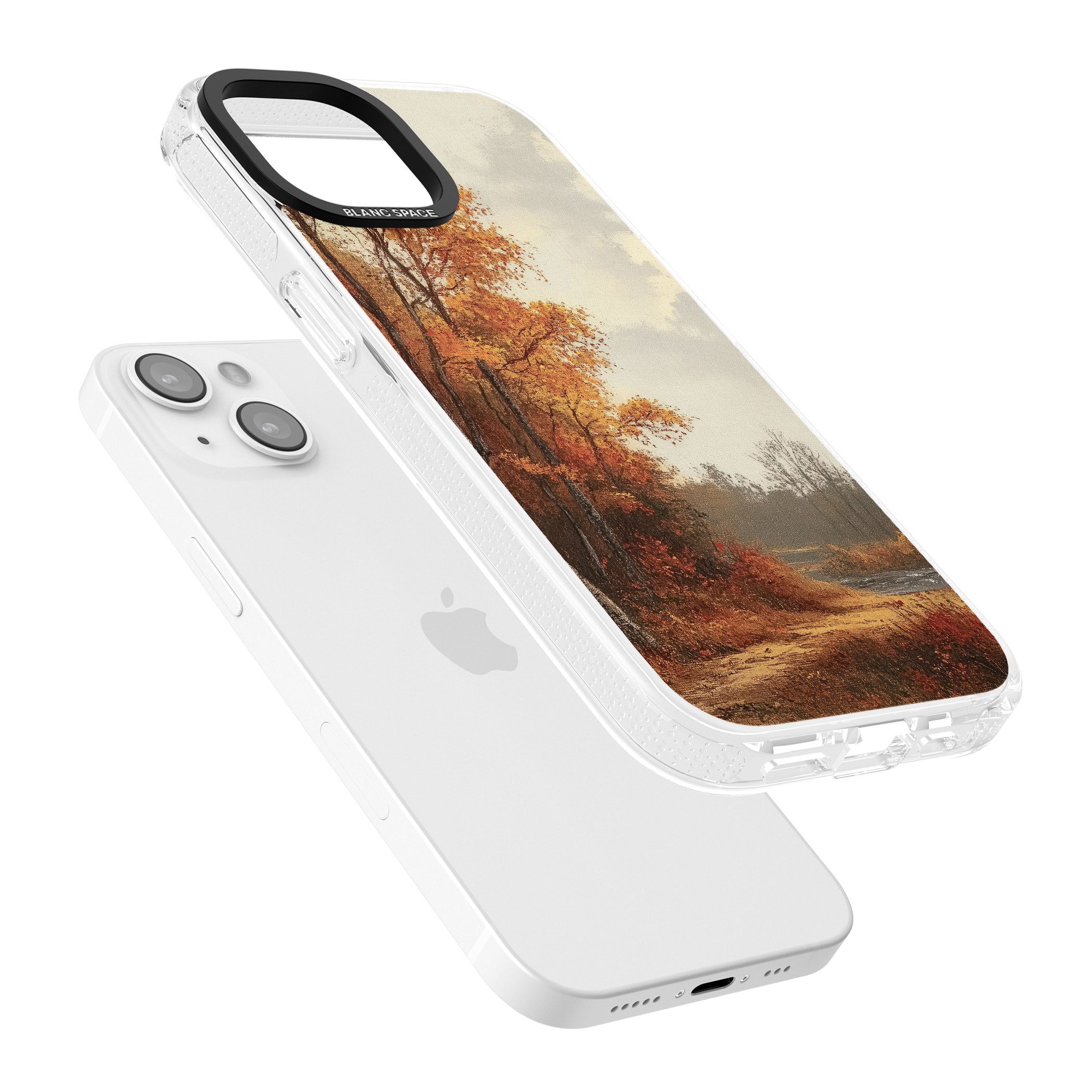 Vintage Autumn Oil Painting iPhone 15 / 14 / 13 Clear Case Impact Air - Blanc Space
