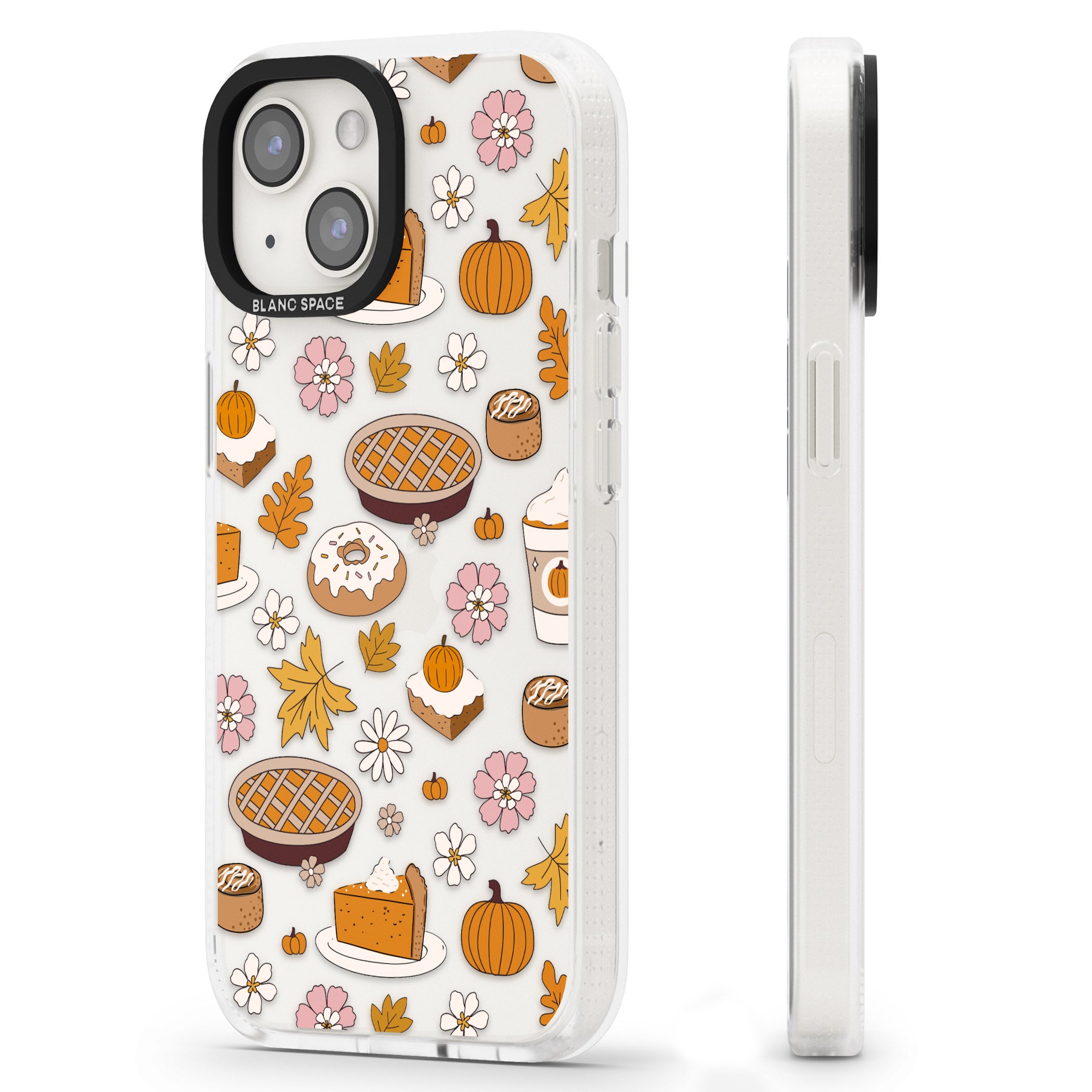 Pumpkin Pie & Autumn Treats iPhone 15 / 14 / 13 Clear Case Impact Air - Blanc Space