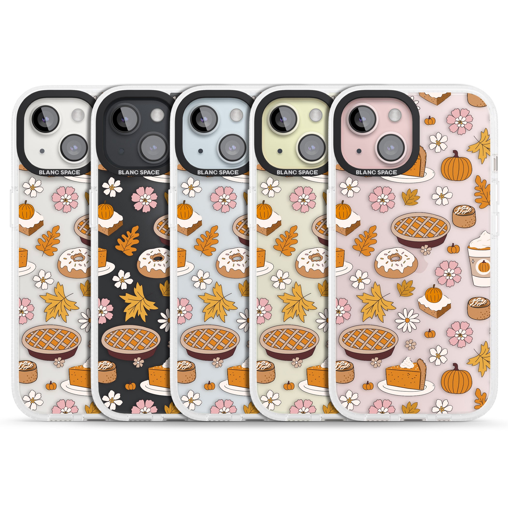 Pumpkin Pie & Autumn Treats iPhone 15 / 14 / 13 Clear Case Impact Air - Blanc Space