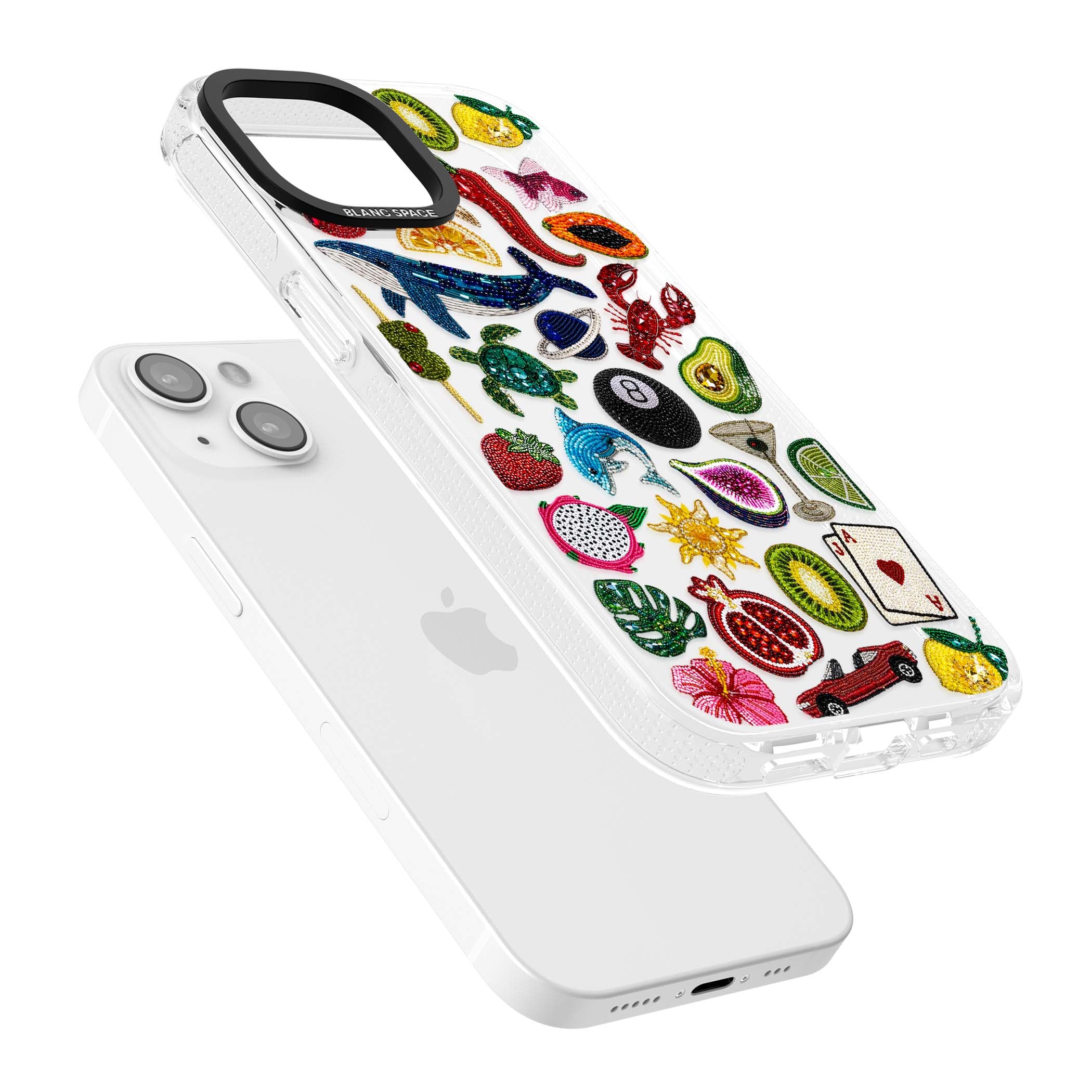 Beaded Mix cute iPhone case | Clear Case Impact Air case for iPhone 15, iPhone 15 Plus