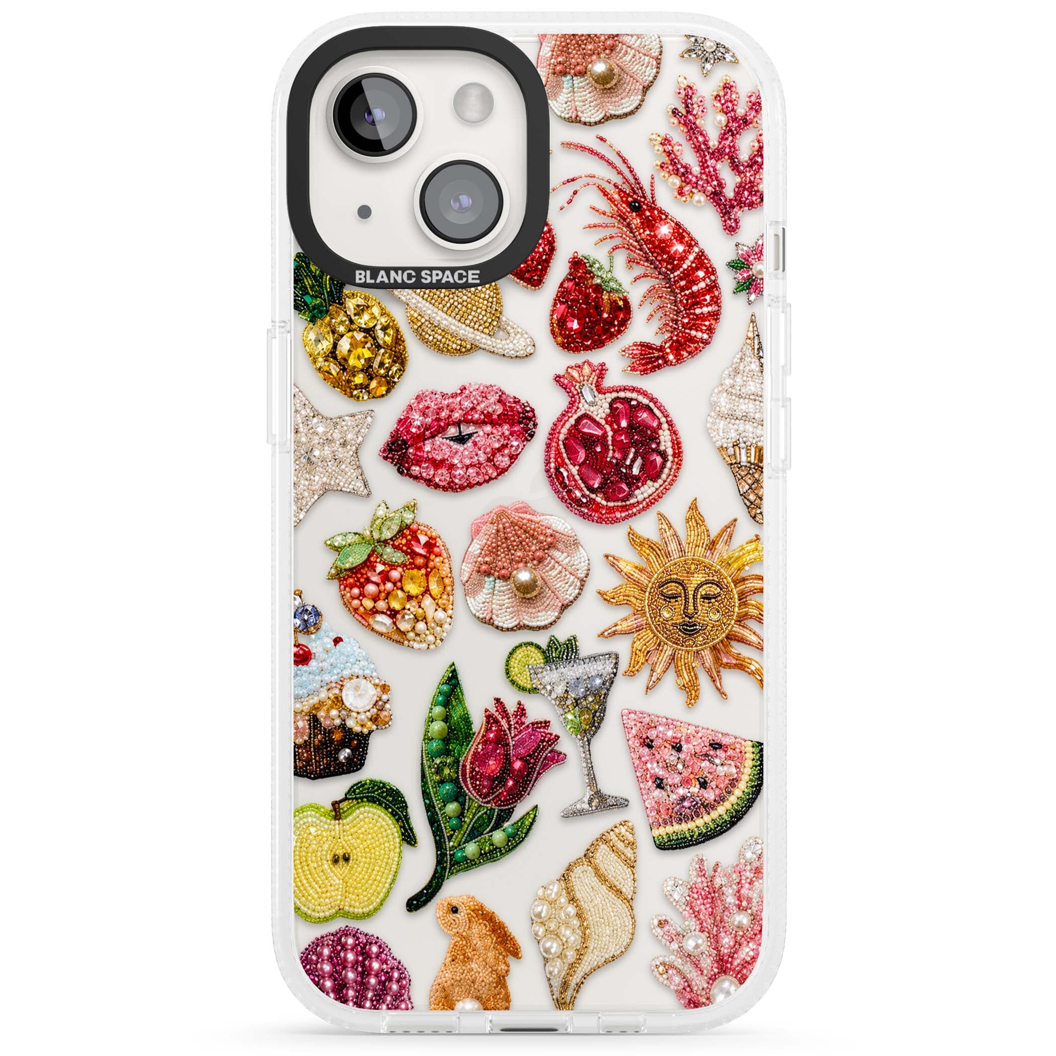 Beaded Riviera coquette iPhone case | Clear Case Impact Air case for iPhone 15, iPhone 15 Plus