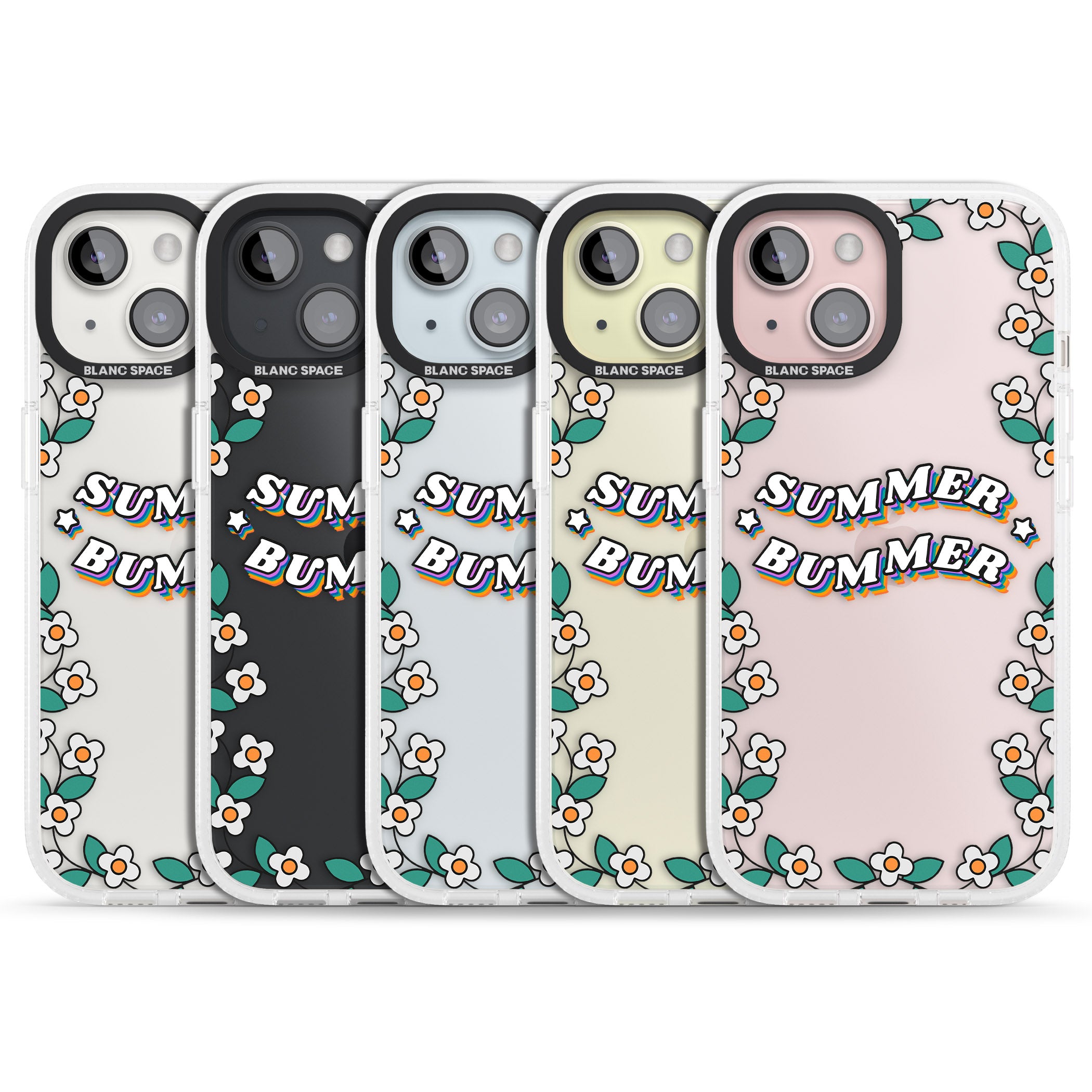 Summer Bummer iPhone 15 / 14 / 13 Clear Case Impact Air - Blanc Space