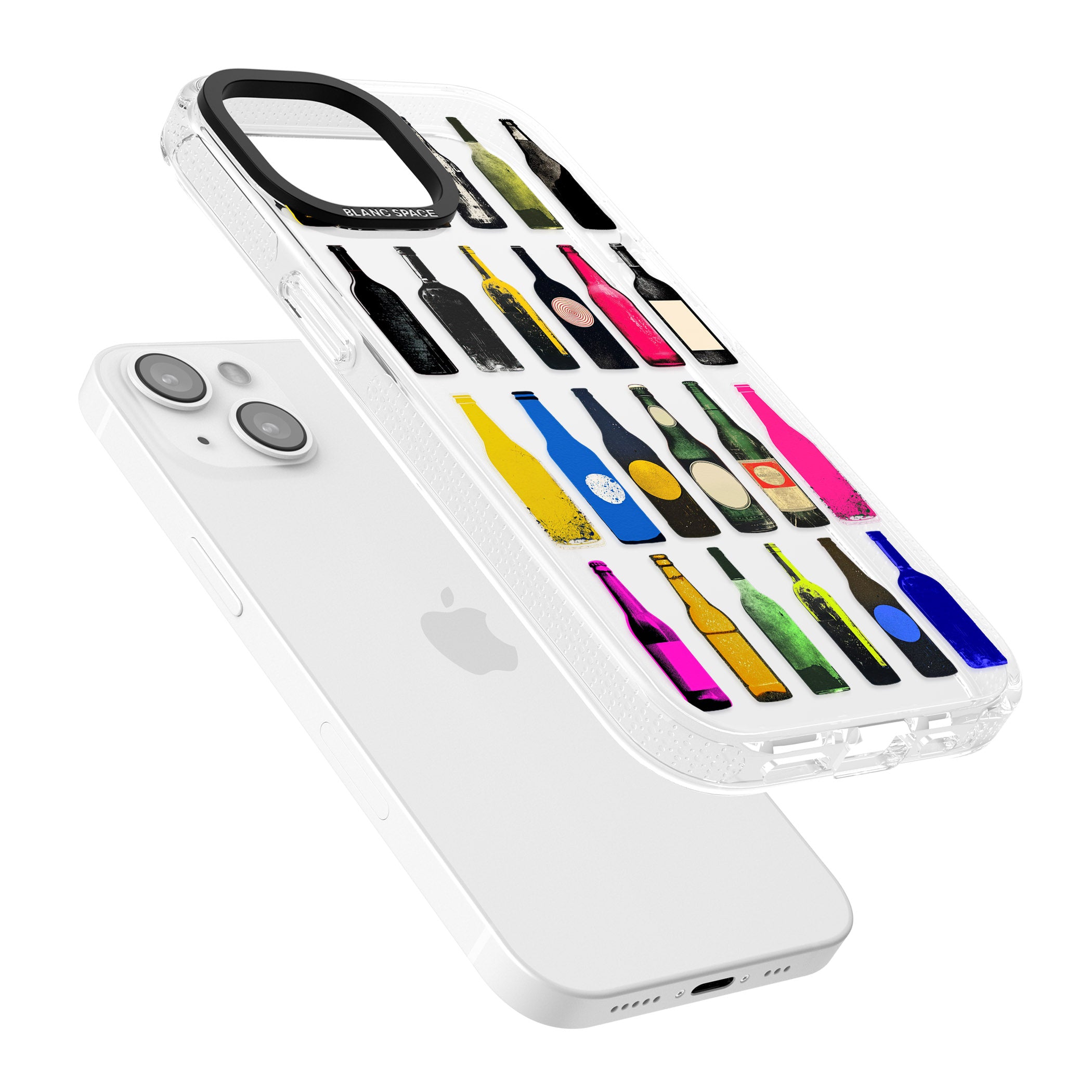 Glass Bottles iPhone 15 / 14 / 13 Clear Case Impact Air - Blanc Space