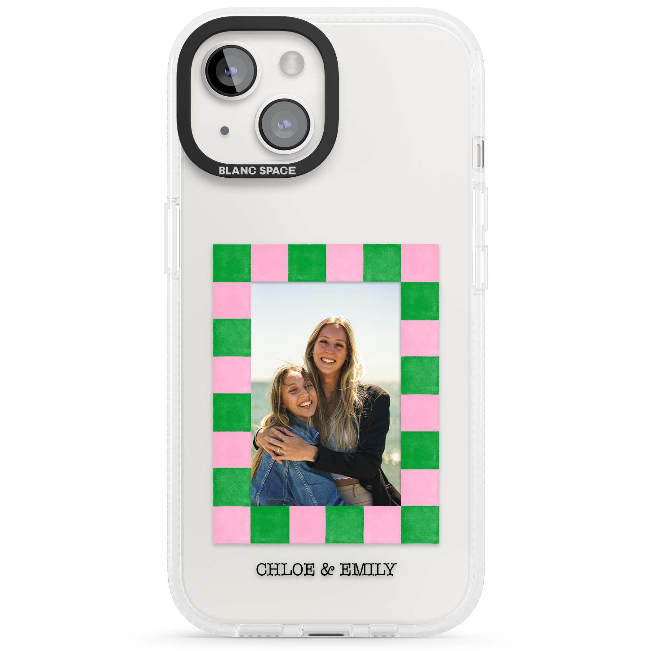 Riviera Check Photo cute iPhone case | Clear Case Impact Air case for iPhone 15, iPhone 15 Plus