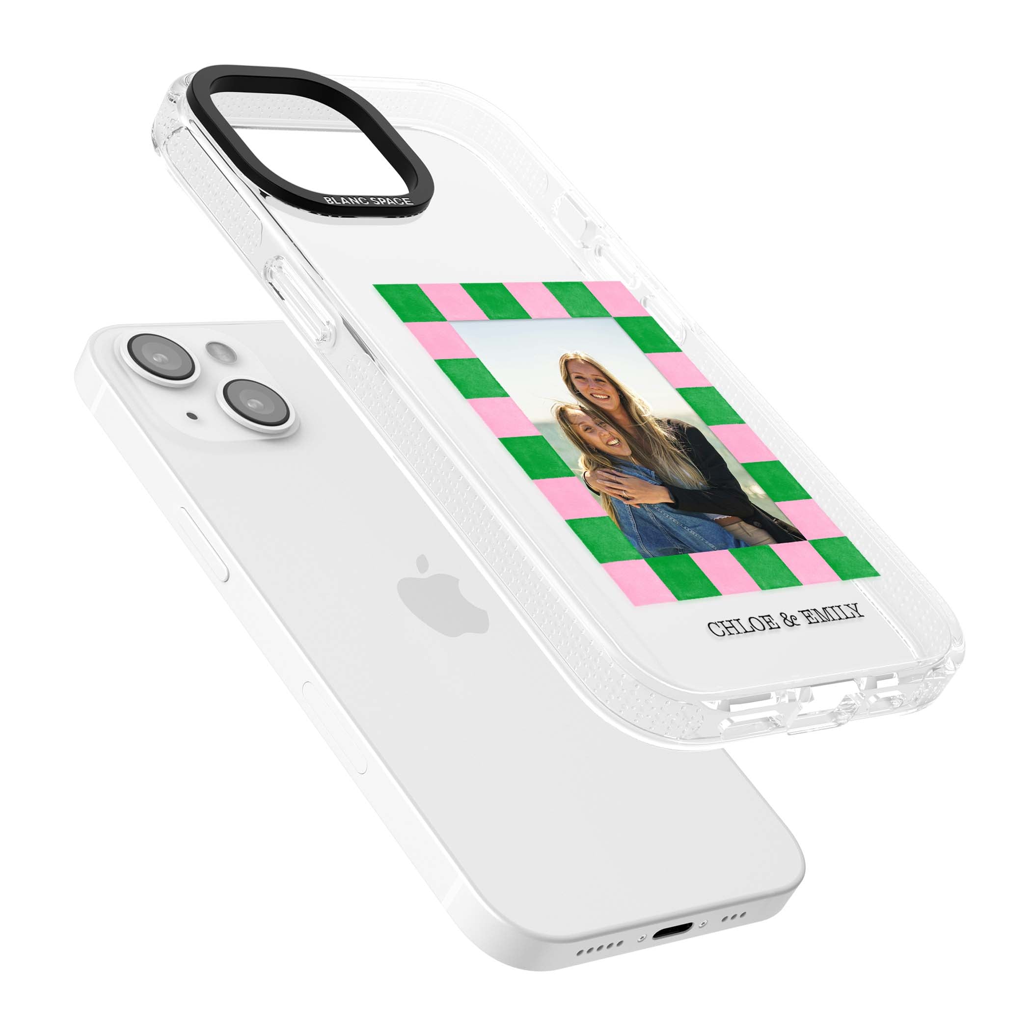Riviera Check Photo cute iPhone case | Clear Case Impact Air case for iPhone 15, iPhone 15 Plus