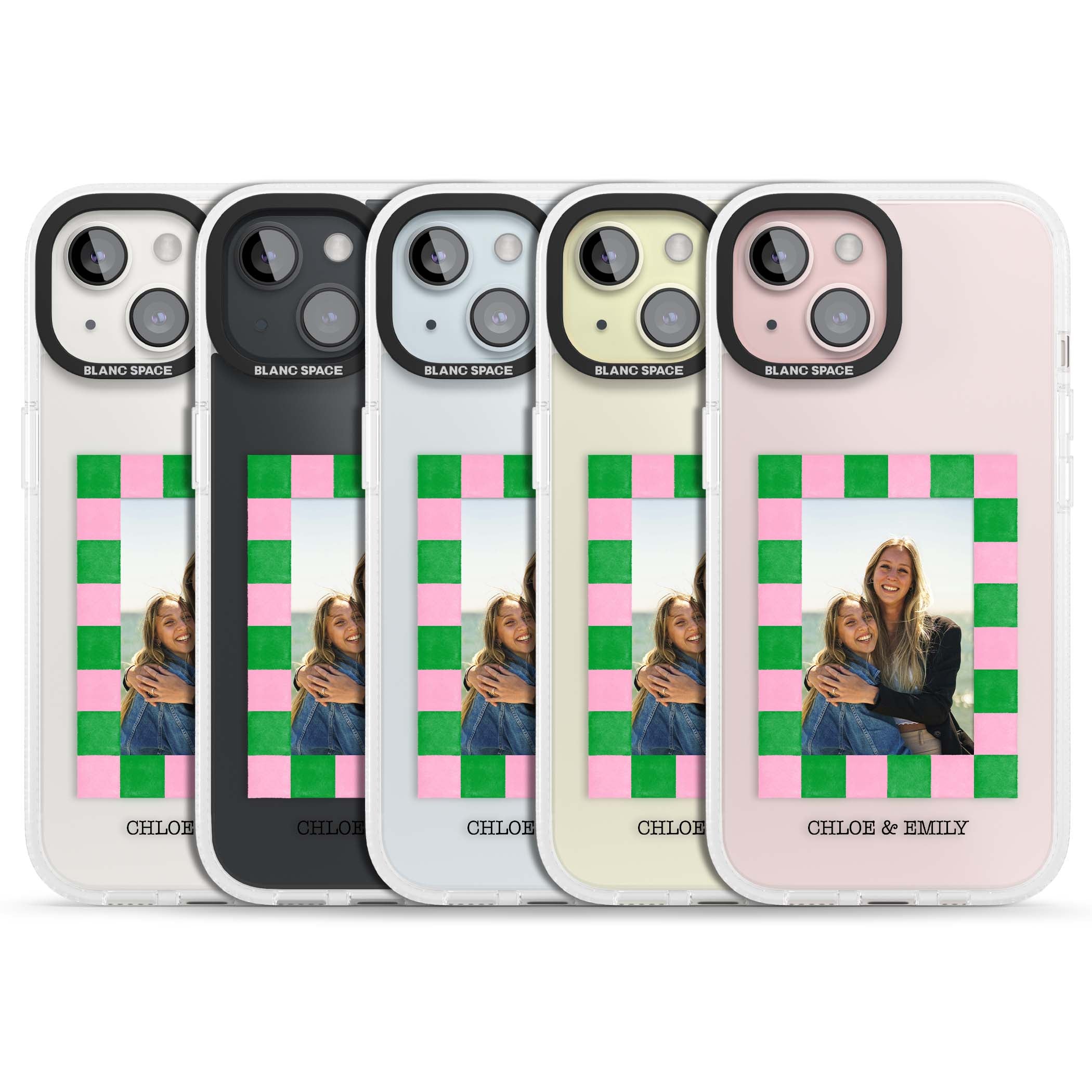 Riviera Check Photo cute iPhone case | Clear Case Impact Air case for iPhone 15, iPhone 15 Plus