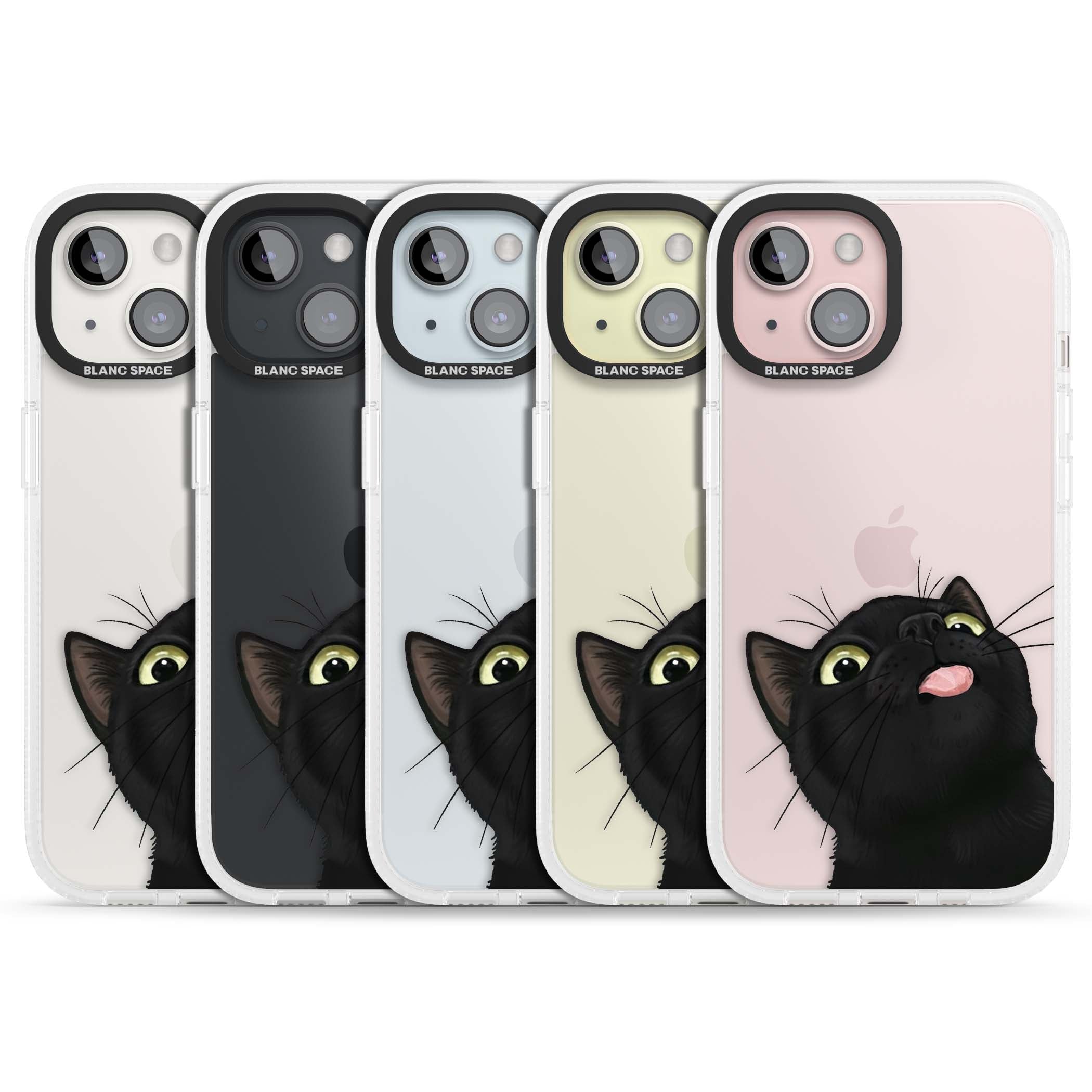Black Cat Energy for her iPhone case | Clear Case Impact Air case for iPhone 15, iPhone 15 Plus