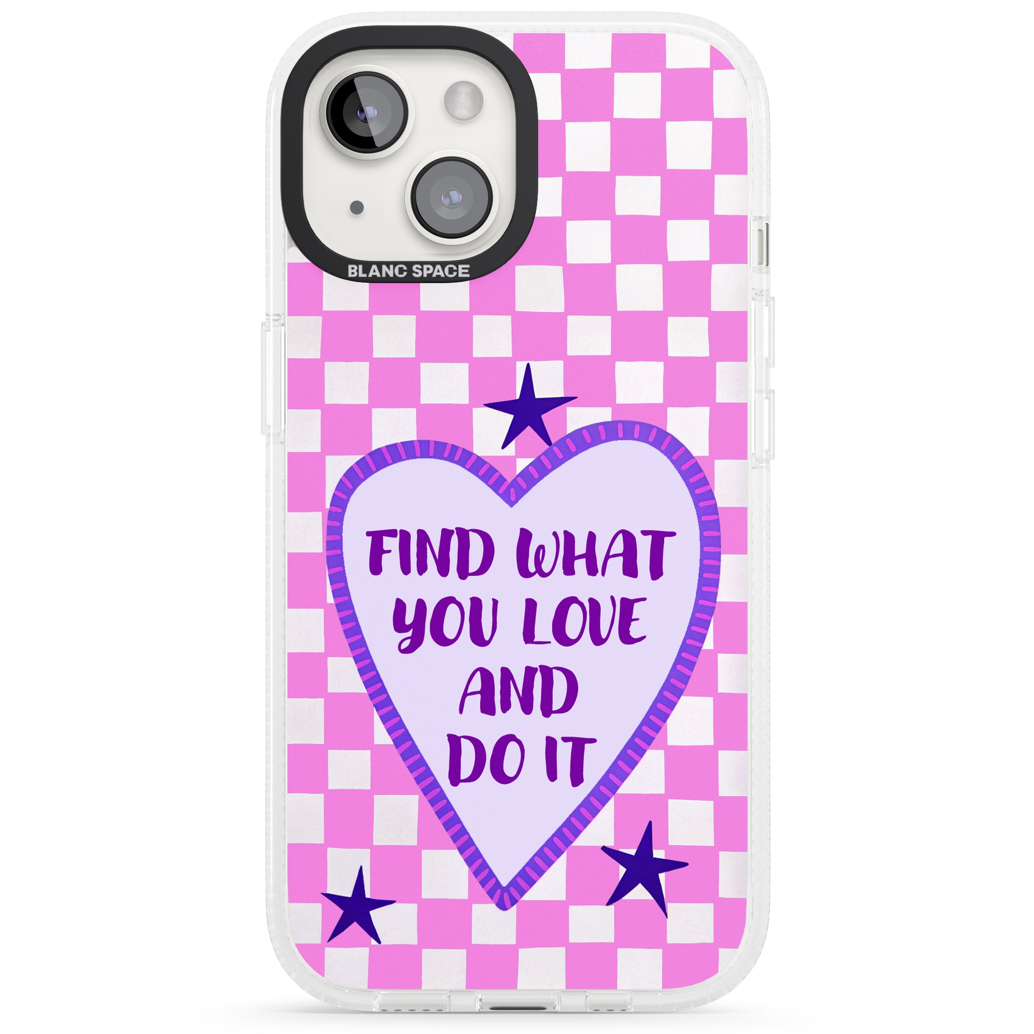 Find What You Love iPhone 15 / 14 / 13 Clear Case Impact Air - Blanc Space