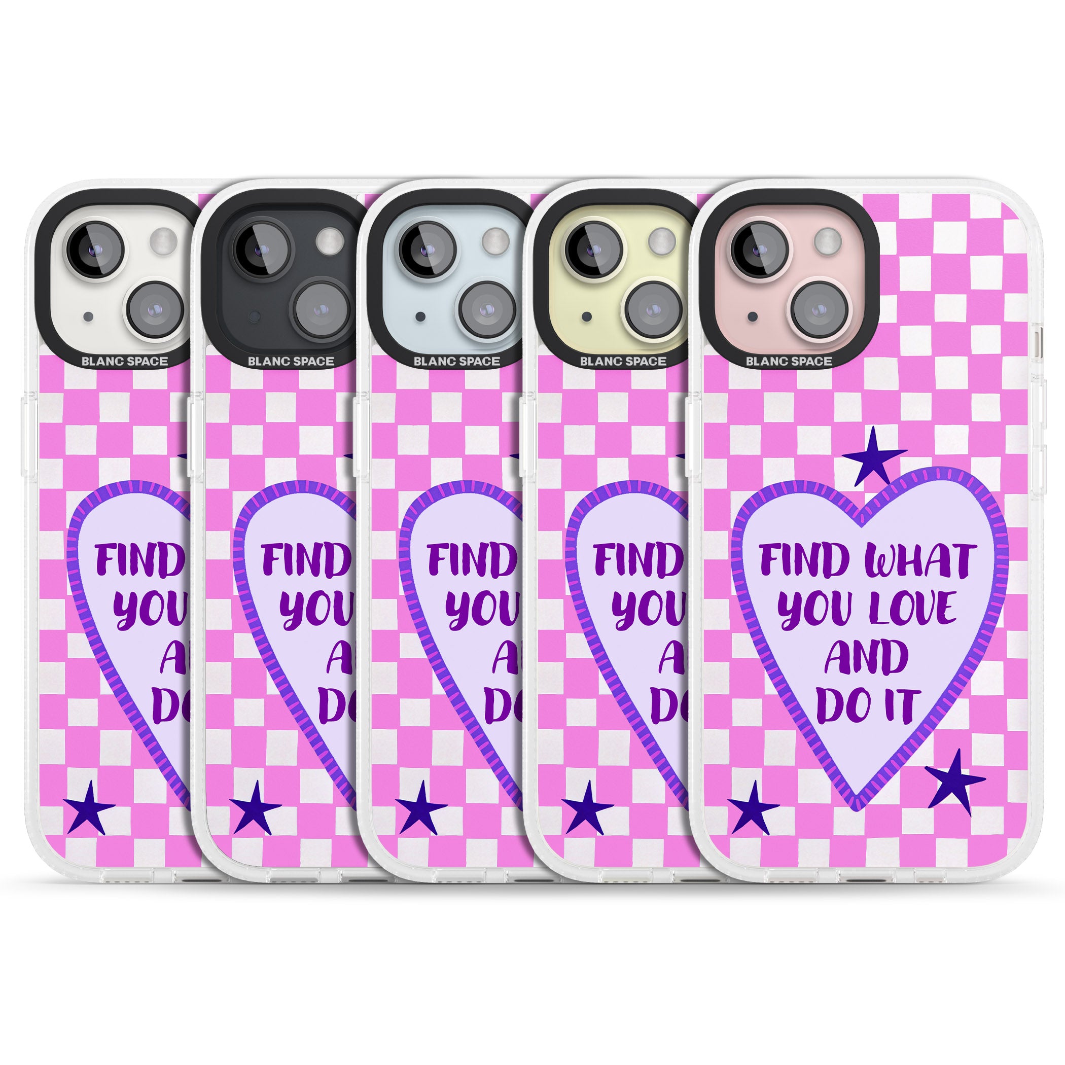 Find What You Love iPhone 15 / 14 / 13 Clear Case Impact Air - Blanc Space