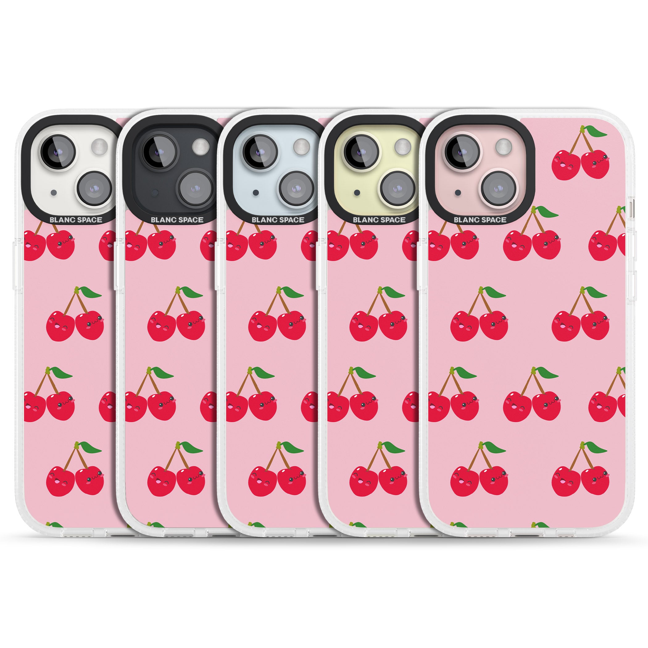 Cheeky Cherry iPhone 15 / 14 / 13 Clear Case Impact Air - Blanc Space