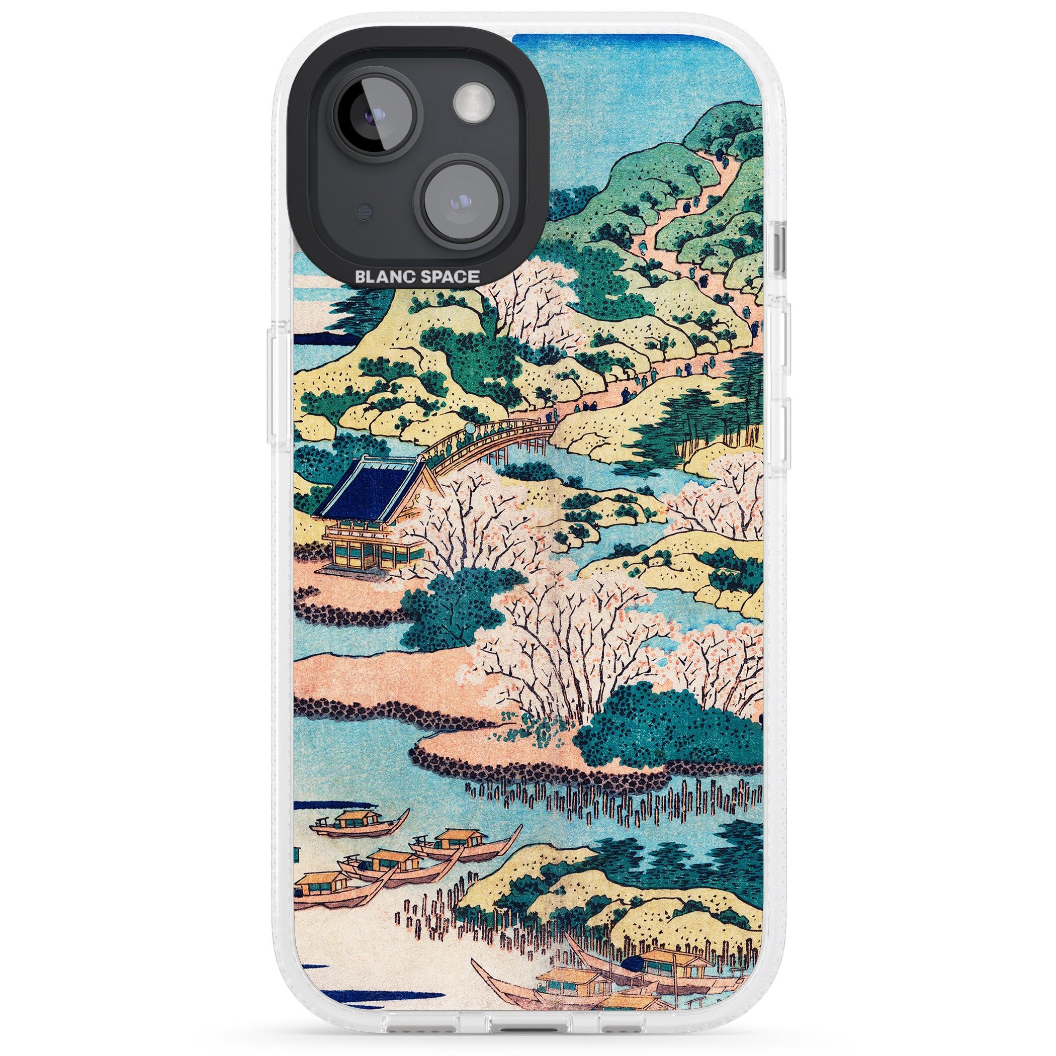 Coastal Community by Katsushika Hokusai iPhone 15 / 14 / 13 Clear Case Impact Air - Blanc Space