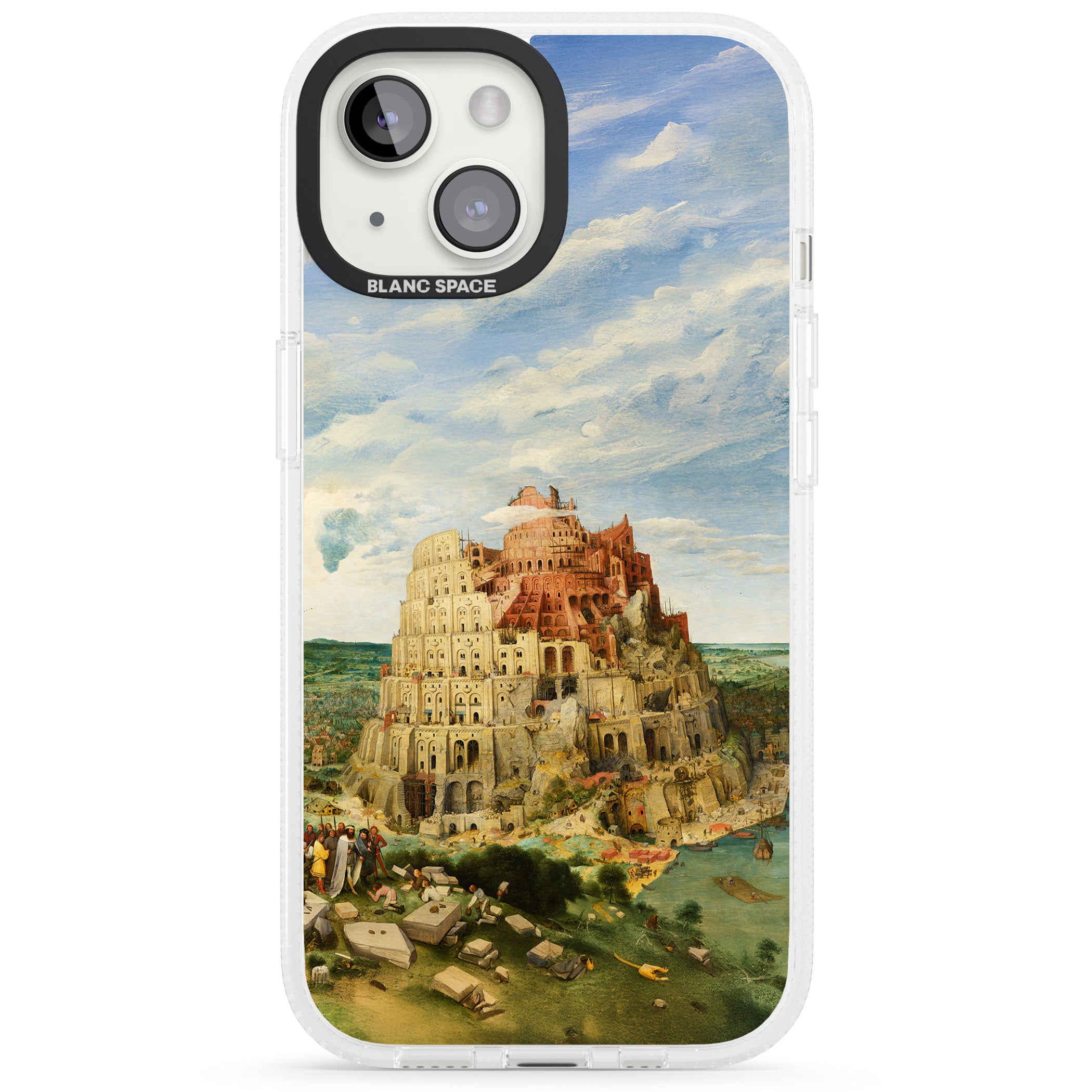 Tower of Babel iPhone 15 / 14 / 13 Clear Case Impact Air - Blanc Space