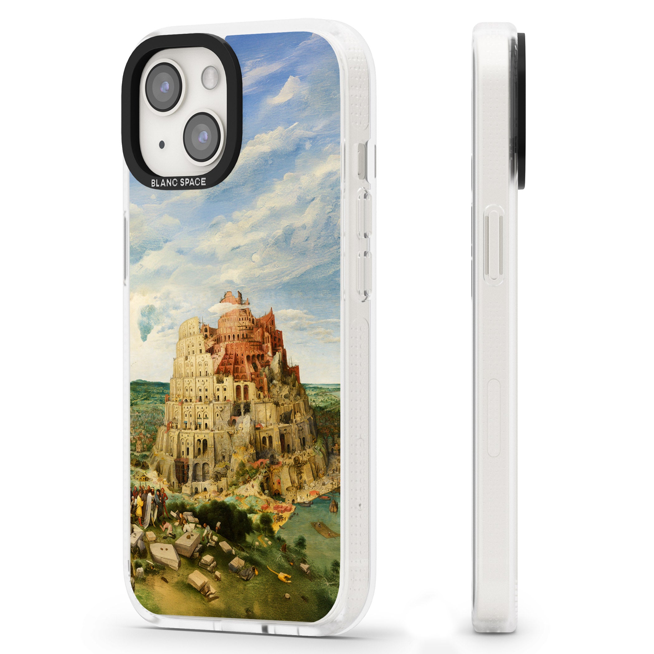 Tower of Babel iPhone 15 / 14 / 13 Clear Case Impact Air - Blanc Space