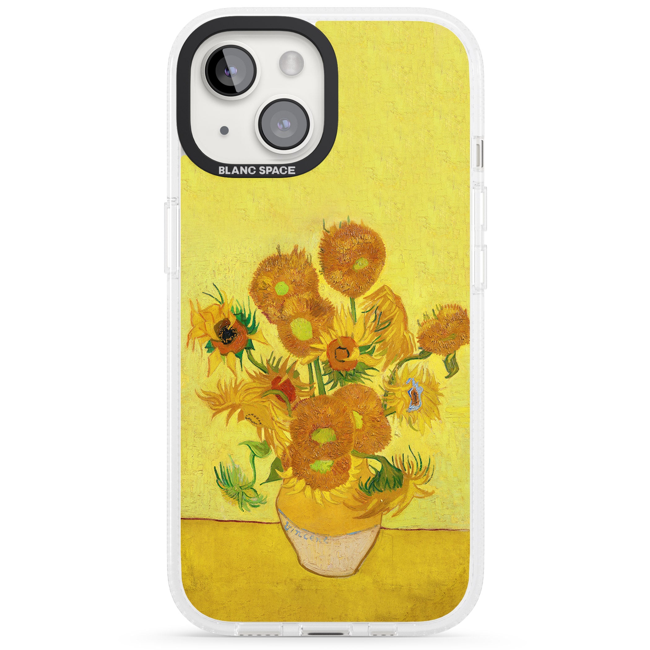 Sunflowers iPhone 15 / 14 / 13 Clear Case Impact Air - Blanc Space