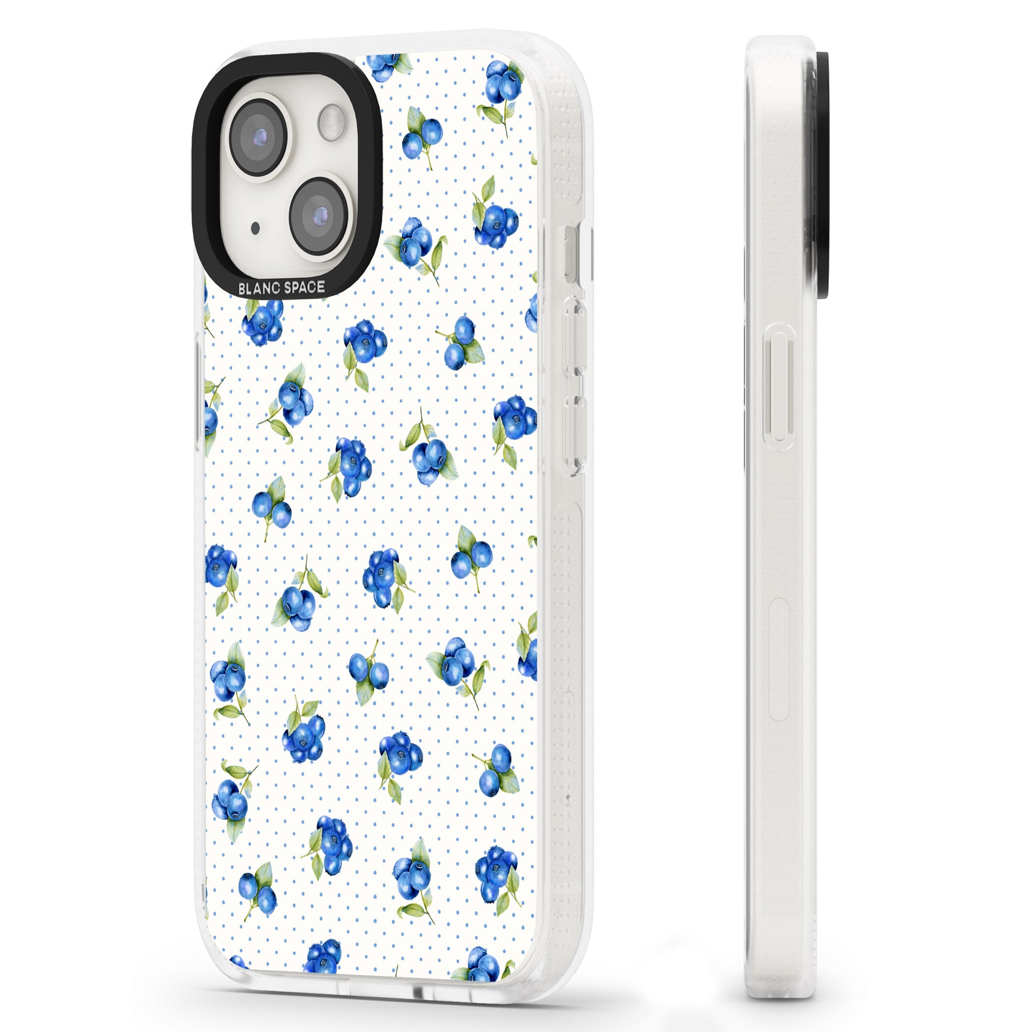 Blueberry Picnic iPhone 15 / 14 / 13 Clear Case Impact Air - Blanc Space