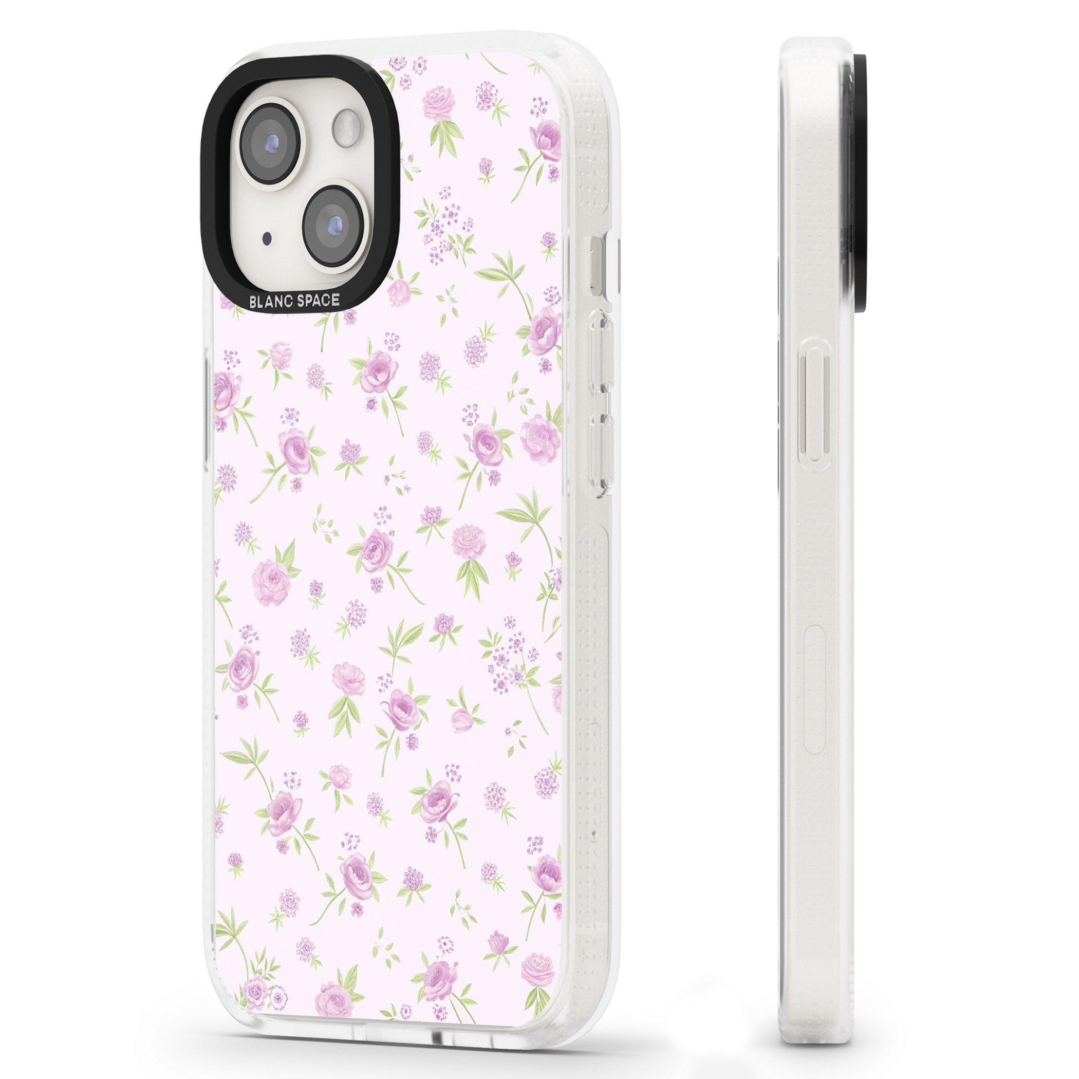 Pink Peonies iPhone 15 / 14 / 13 Clear Case Impact Air - Blanc Space