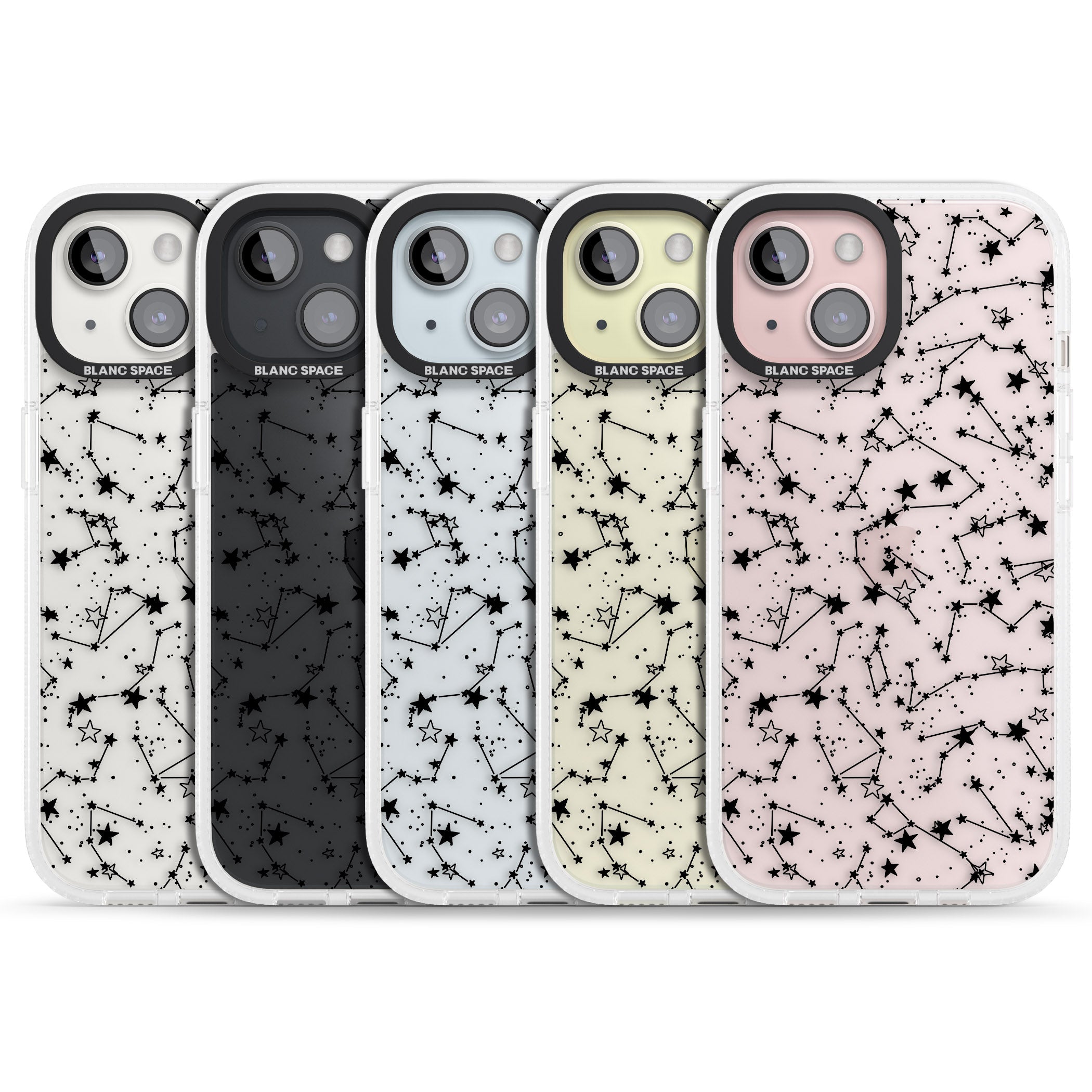 Constellations iPhone 15 / 14 / 13 Clear Case Impact Air - Blanc Space